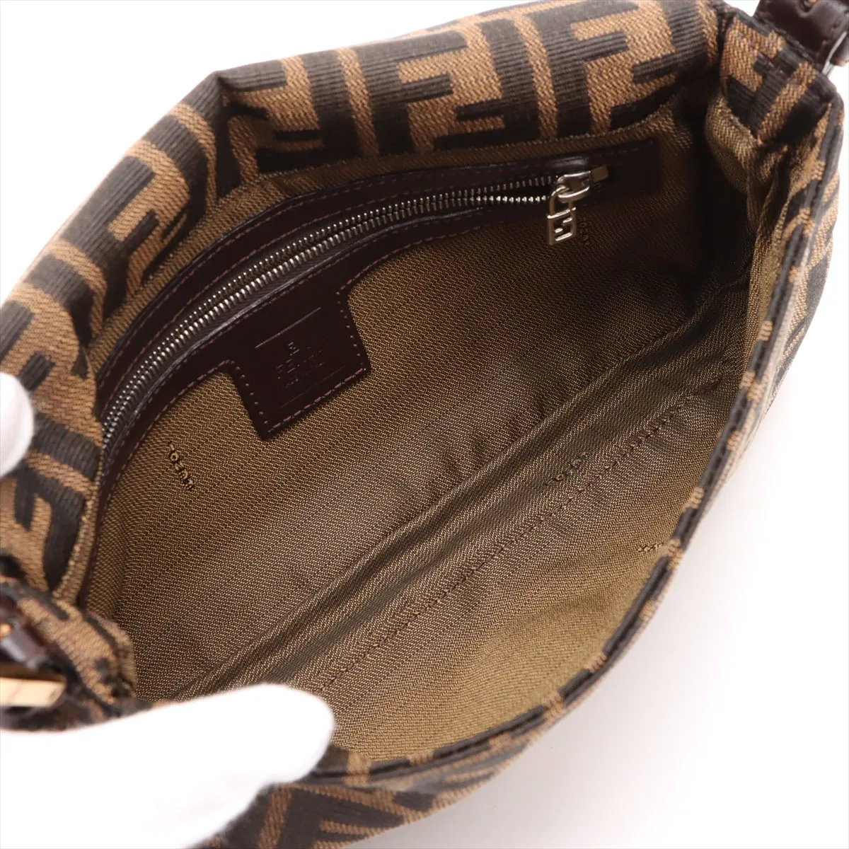 Zucca Mamma Bucket Canvas x Leather Shoulder Bag Brown 26424 — view 7