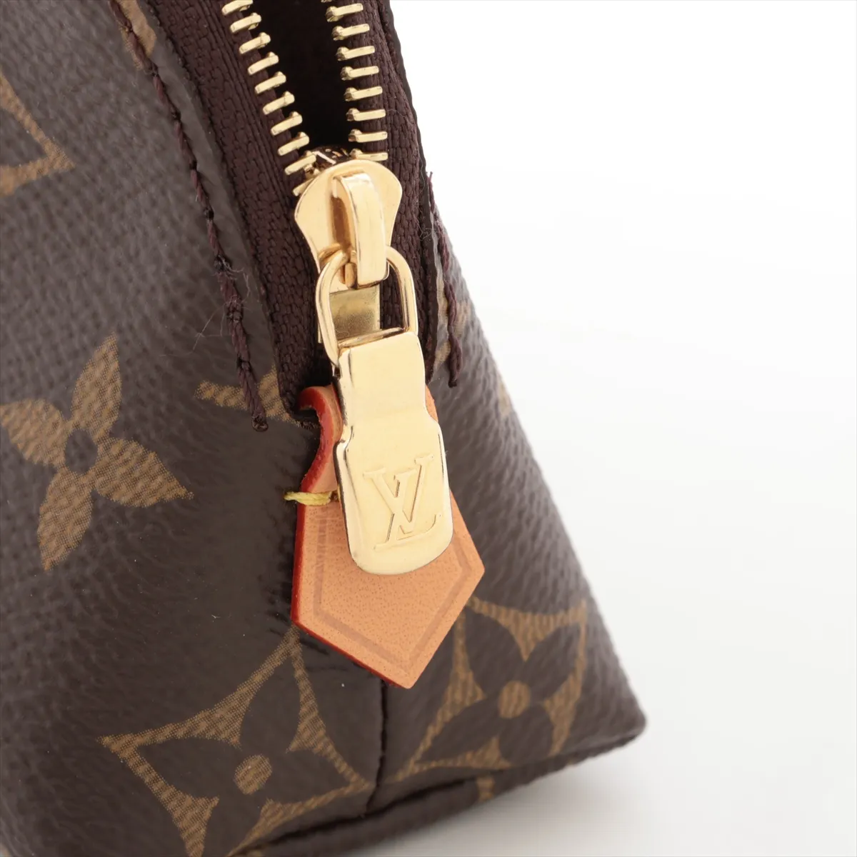 Monogram Cosmetic Purse M25653 Brown Pouch (RFID detected) — view 5
