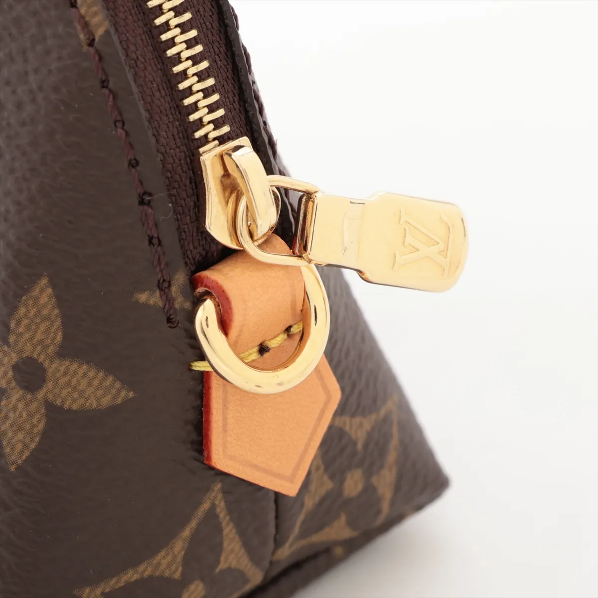 Monogram Cosmetic Purse M25653 Brown Pouch (RFID detected) — view 6
