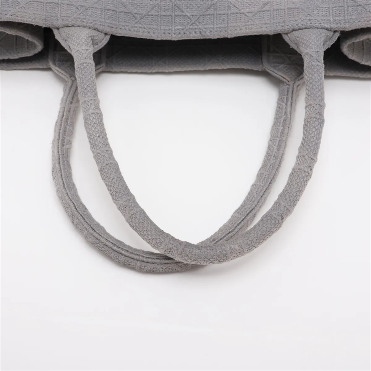 Cannage Book Tote Medium Canvas Tote Bag, Gray — view 5