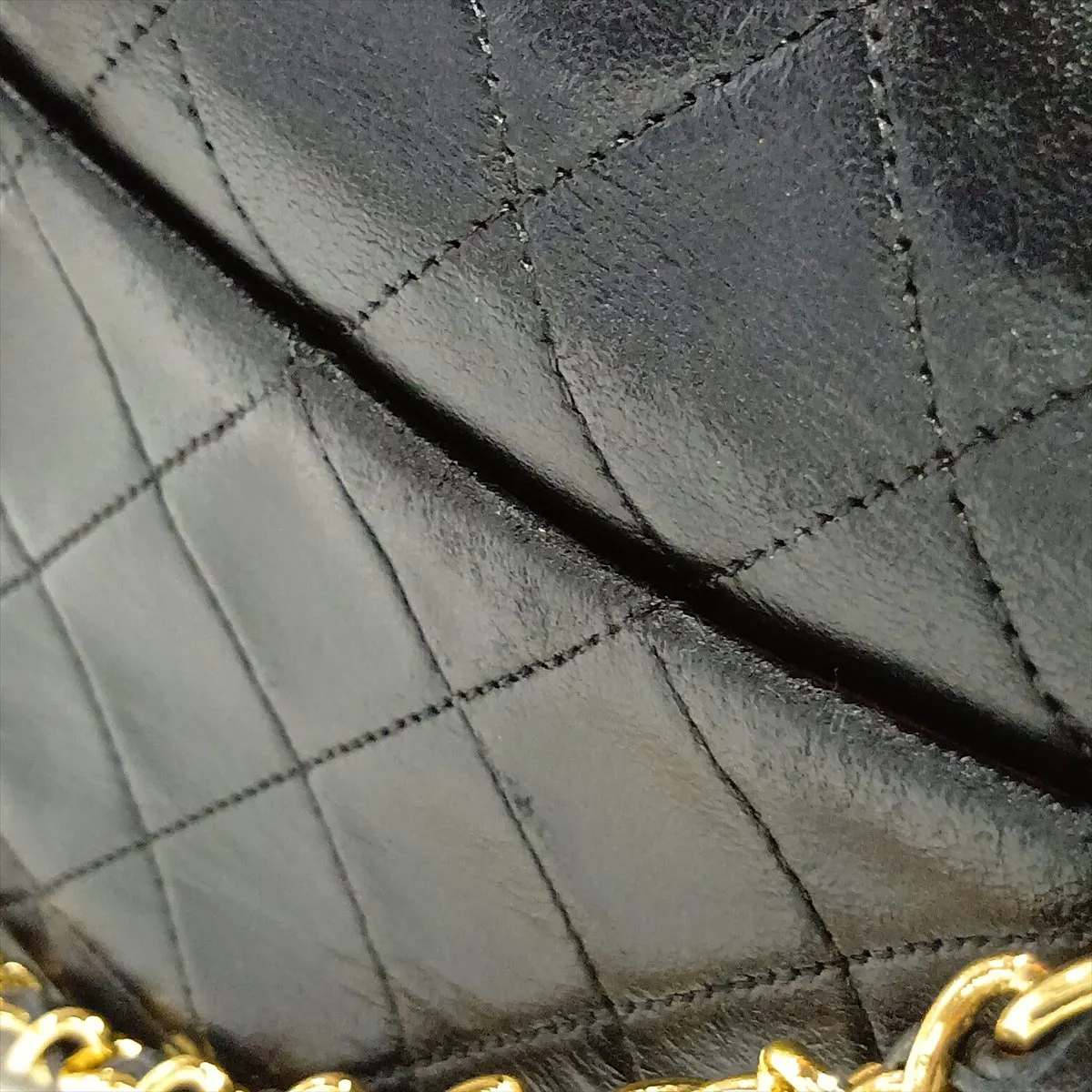 Mini Matelassé 17 Leather Single Flap Single Chain Bag, Black with Gold Hardware, 1477381, Series 1, A01115 — view 11