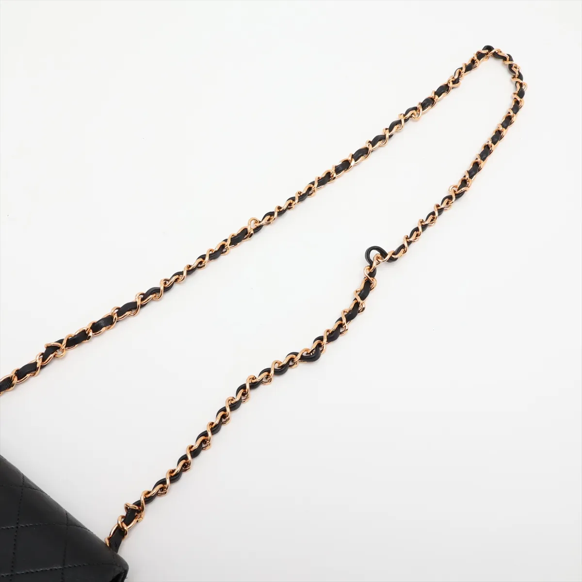 Mini Matelassé 17 Leather Single Flap Single Chain Bag, Black with Gold Hardware, 1477381, Series 1, A01115 — view 5
