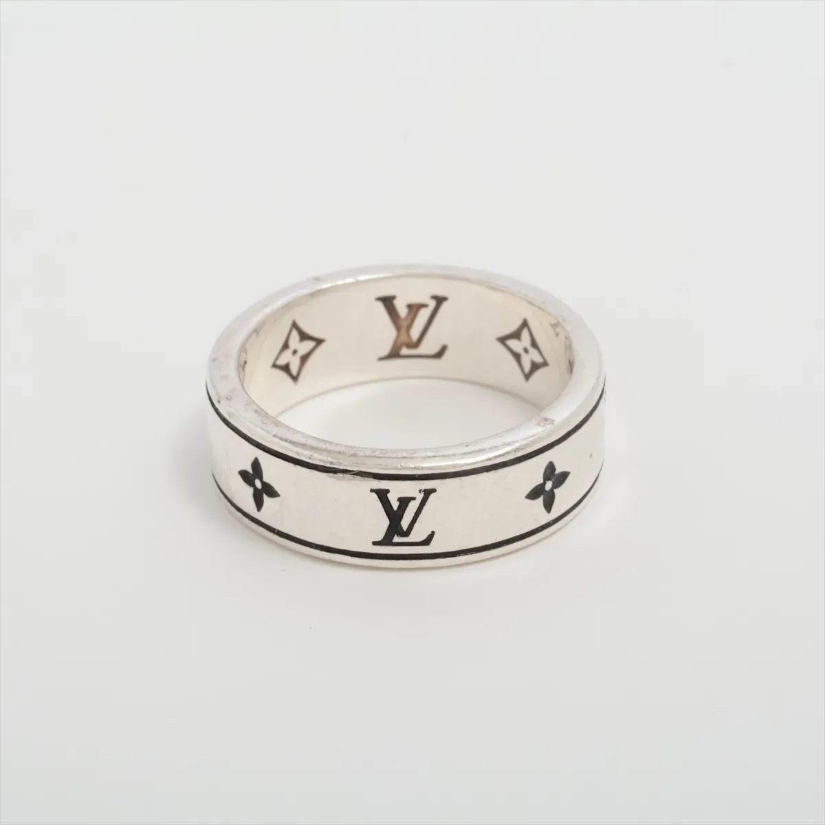 M1795M Ring LV Spike AK3275 Ring M 925 8.5g Silver Dents — view 2