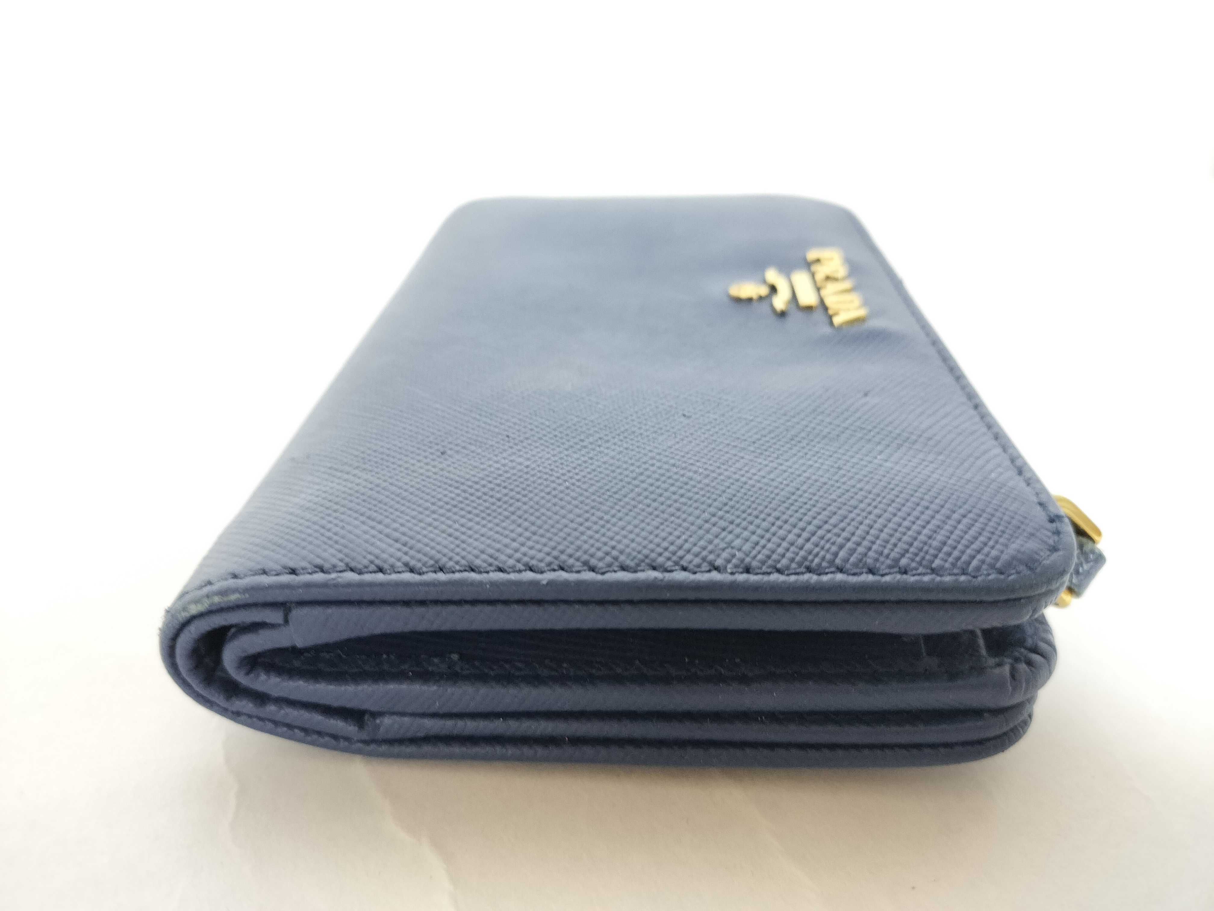 Zip Card Holder, Black with Gold Hardware, Card Case — view 6