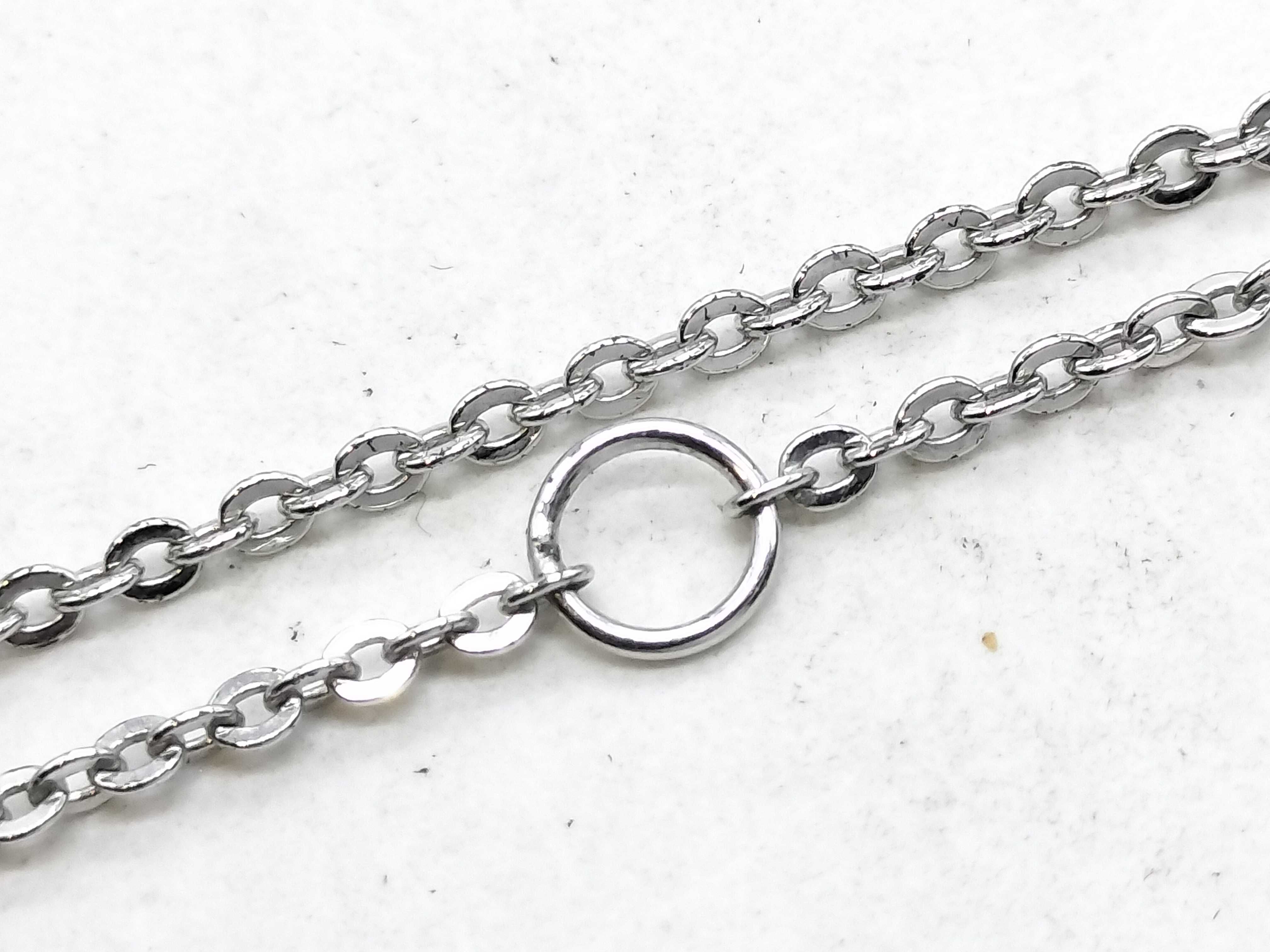 Ribbon Pearl Rhinestone Silver Necklace — view 9
