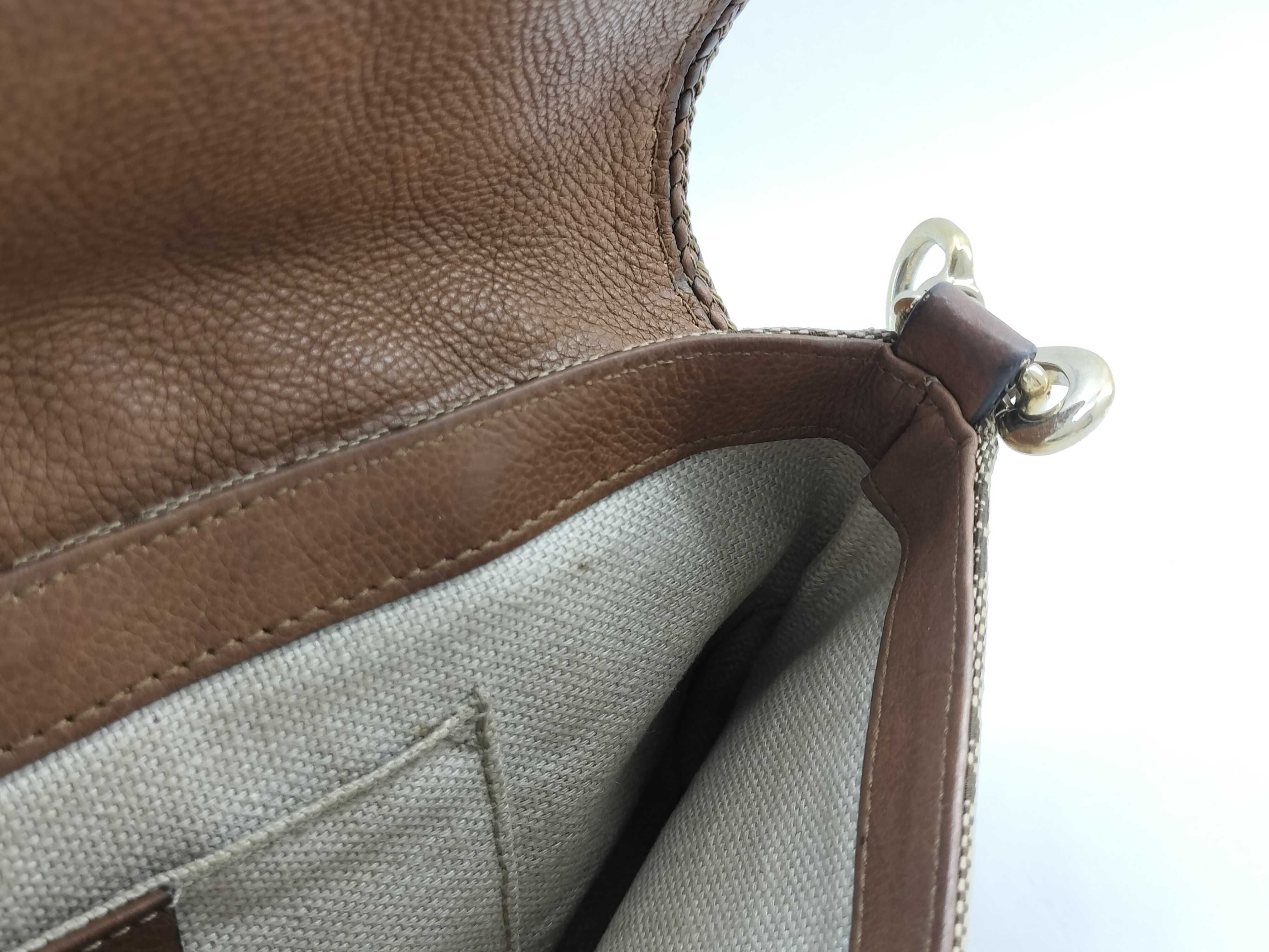 GG Canvas Caramel Canvas GG Monogram Tassel Chain Underarm Bag Pouch — view 12