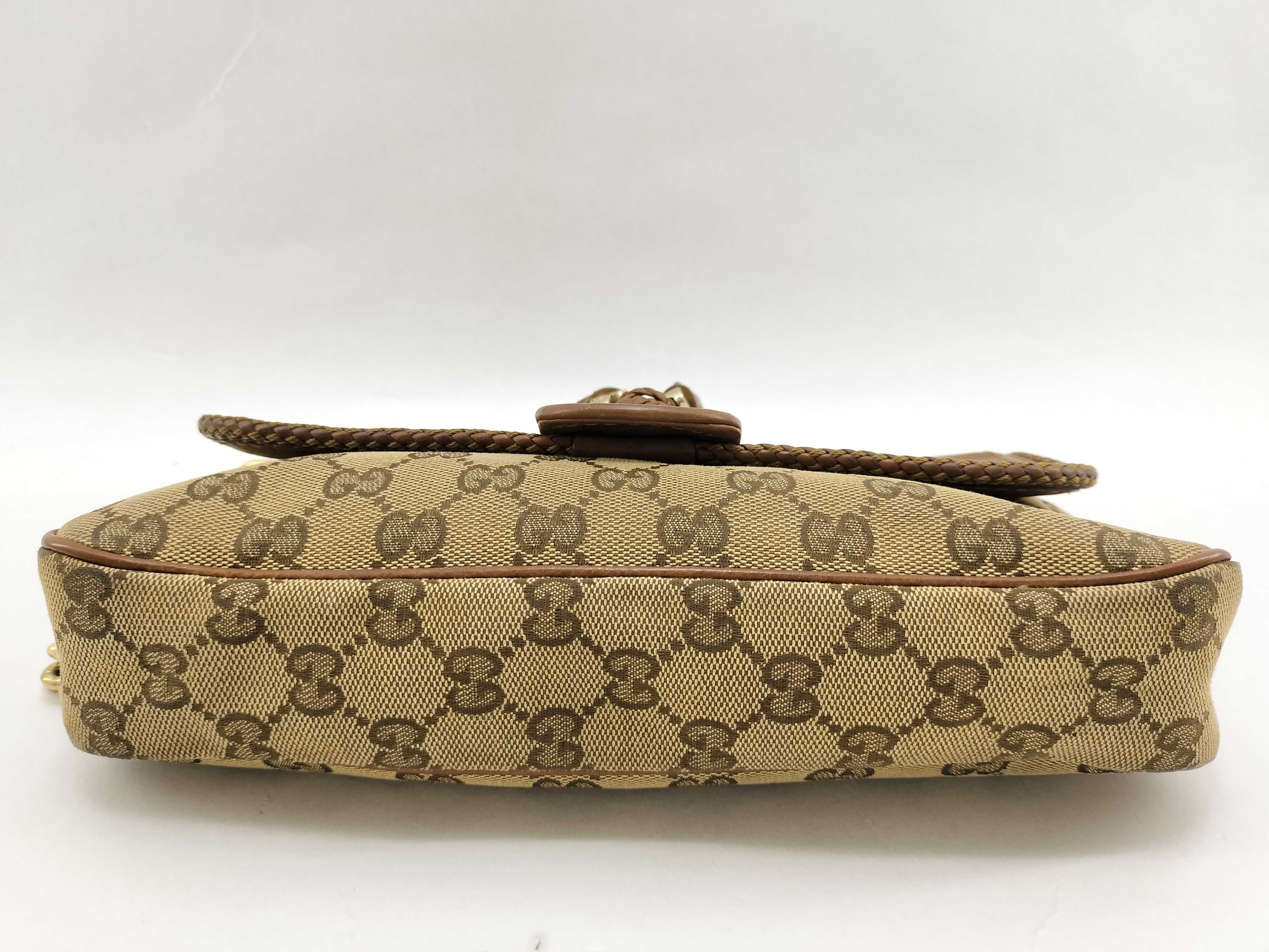 GG Canvas Caramel Canvas GG Monogram Tassel Chain Underarm Bag Pouch — view 3