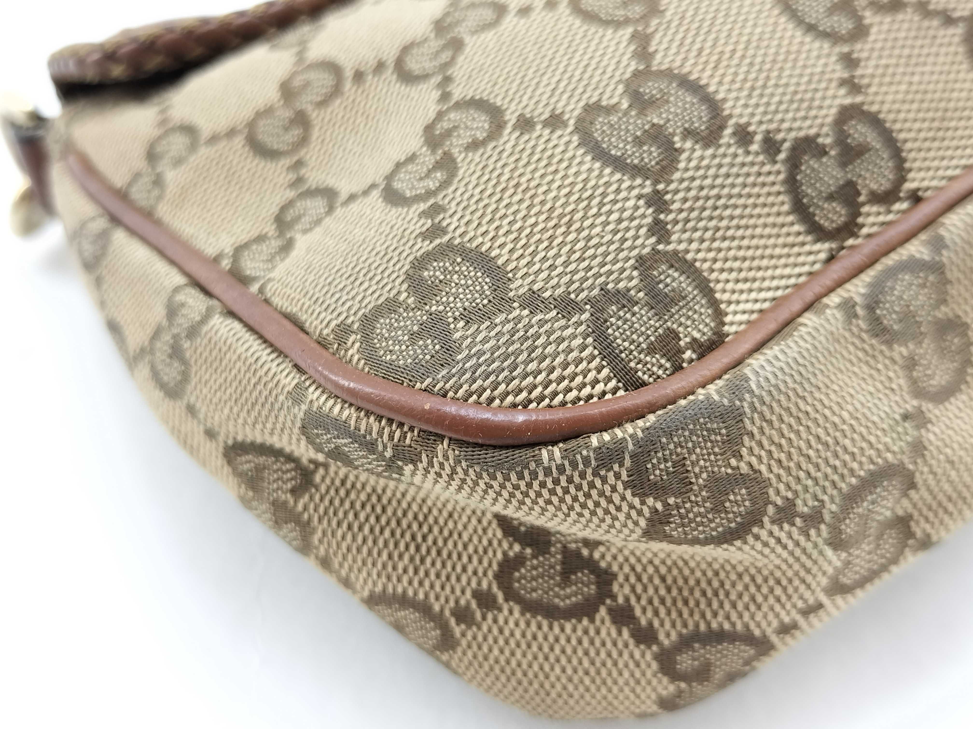 GG Canvas Caramel Canvas GG Monogram Tassel Chain Underarm Bag Pouch — view 5