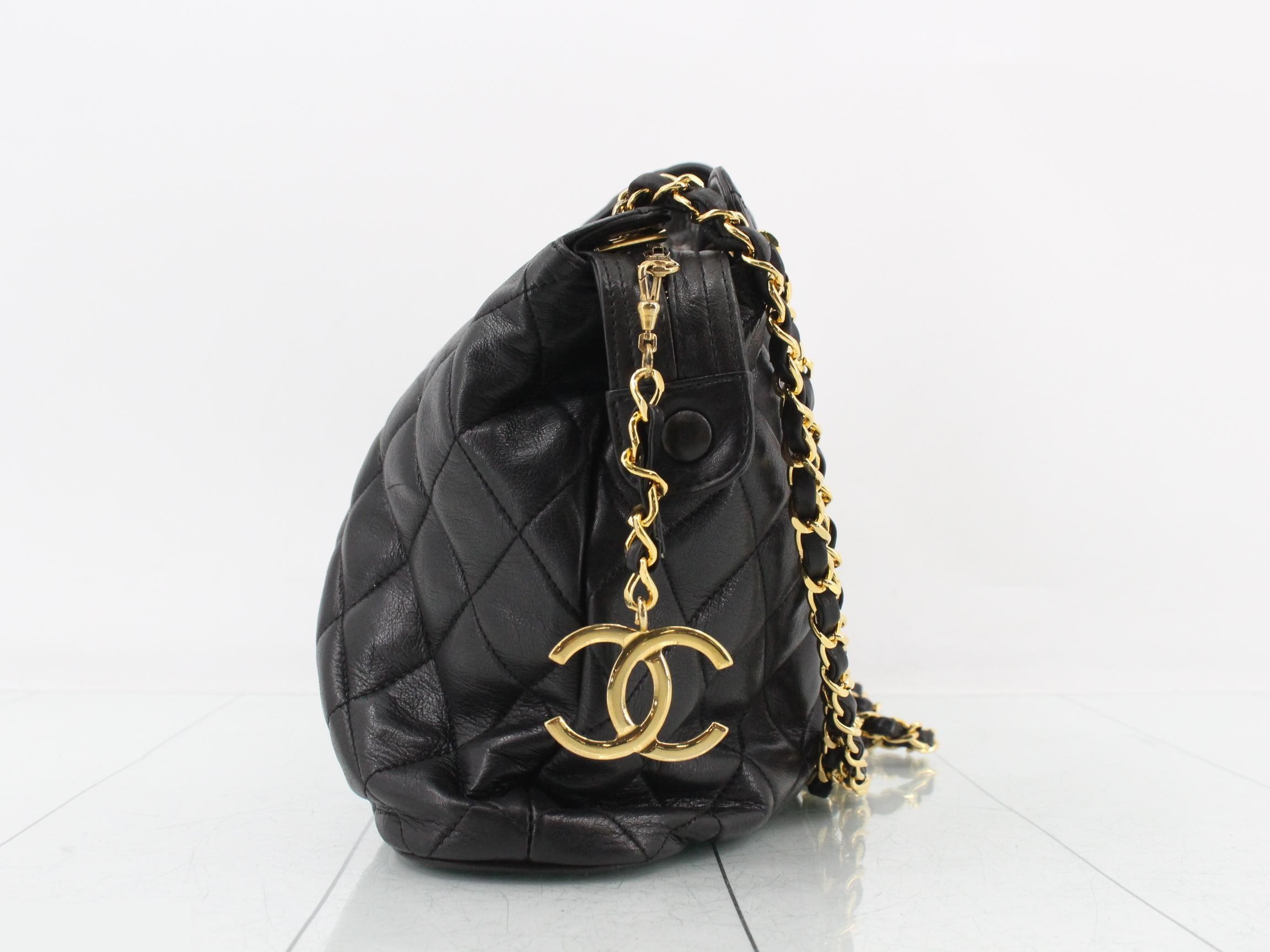 Matelassé Lambskin Chain Shoulder Bag (with original seal) — view 3