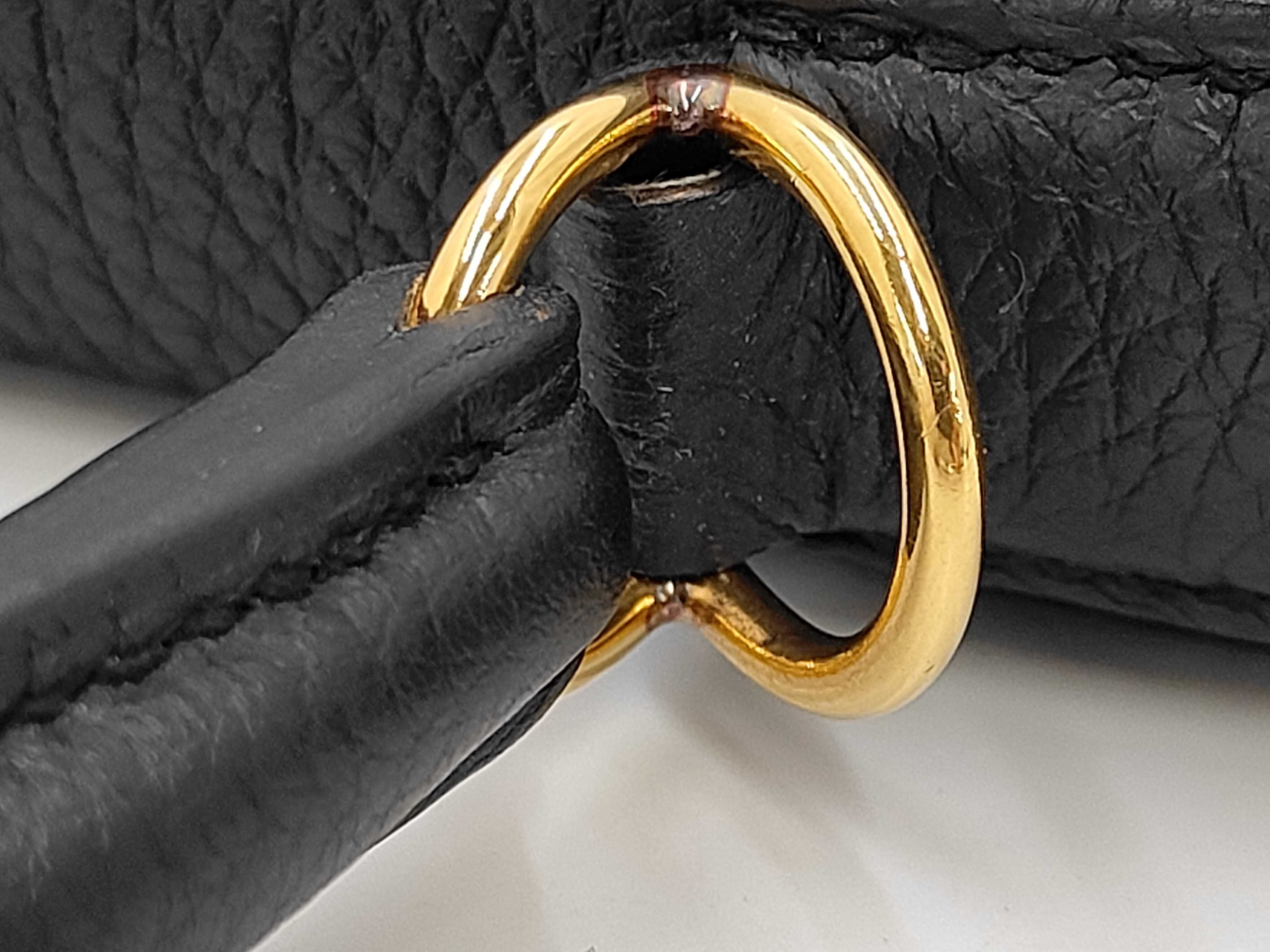 Kelly 28 Togo Black with Gold Hardware, C Stamp Shoulder Bag — view 5