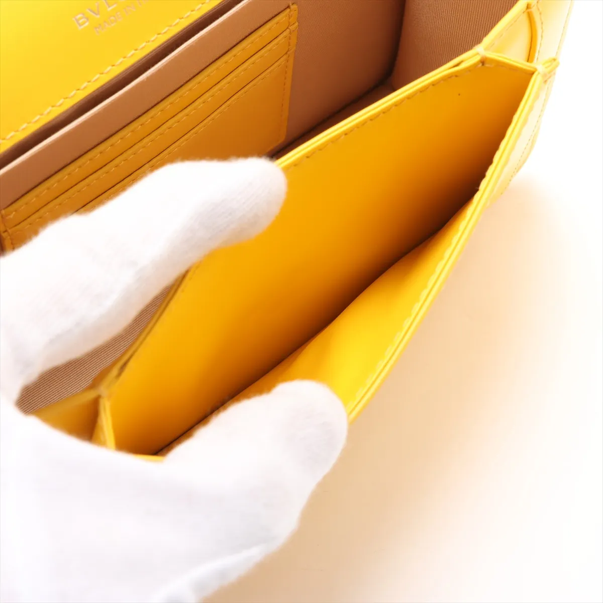 Bulgari Serpenti Forever Leather Shoulder Bag Yellow — view 7