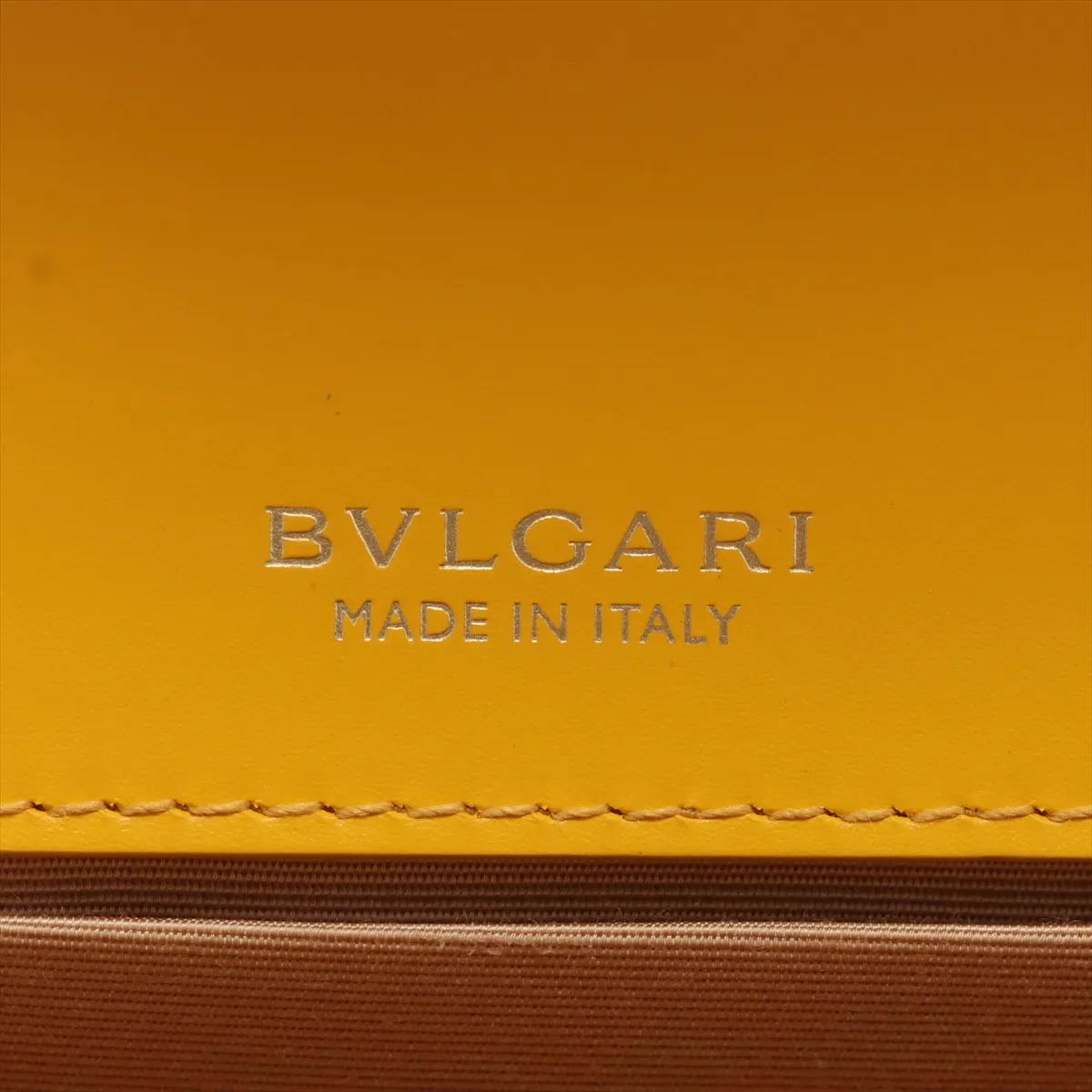 Bulgari Serpenti Forever Leather Shoulder Bag Yellow — view 8