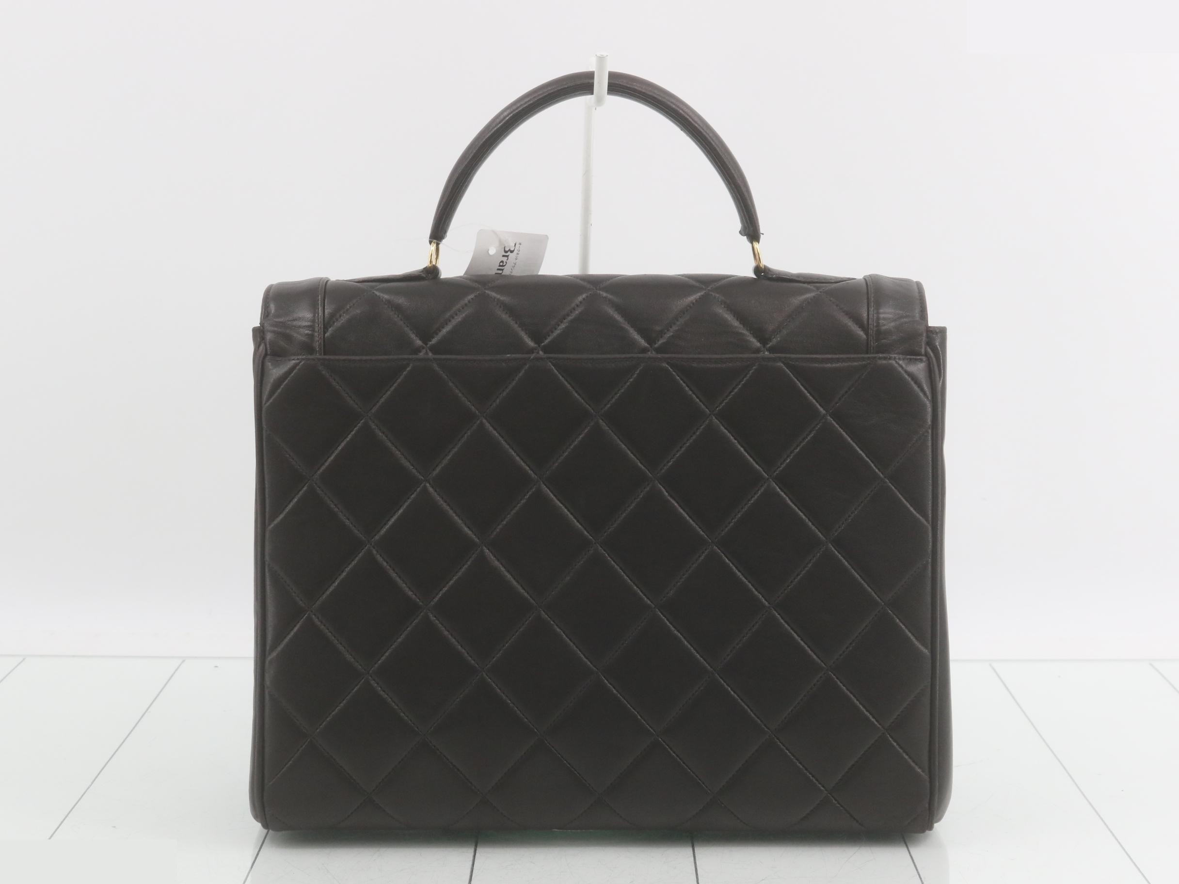 Matelassé Lambskin Top Handle Coco Handbag — view 2
