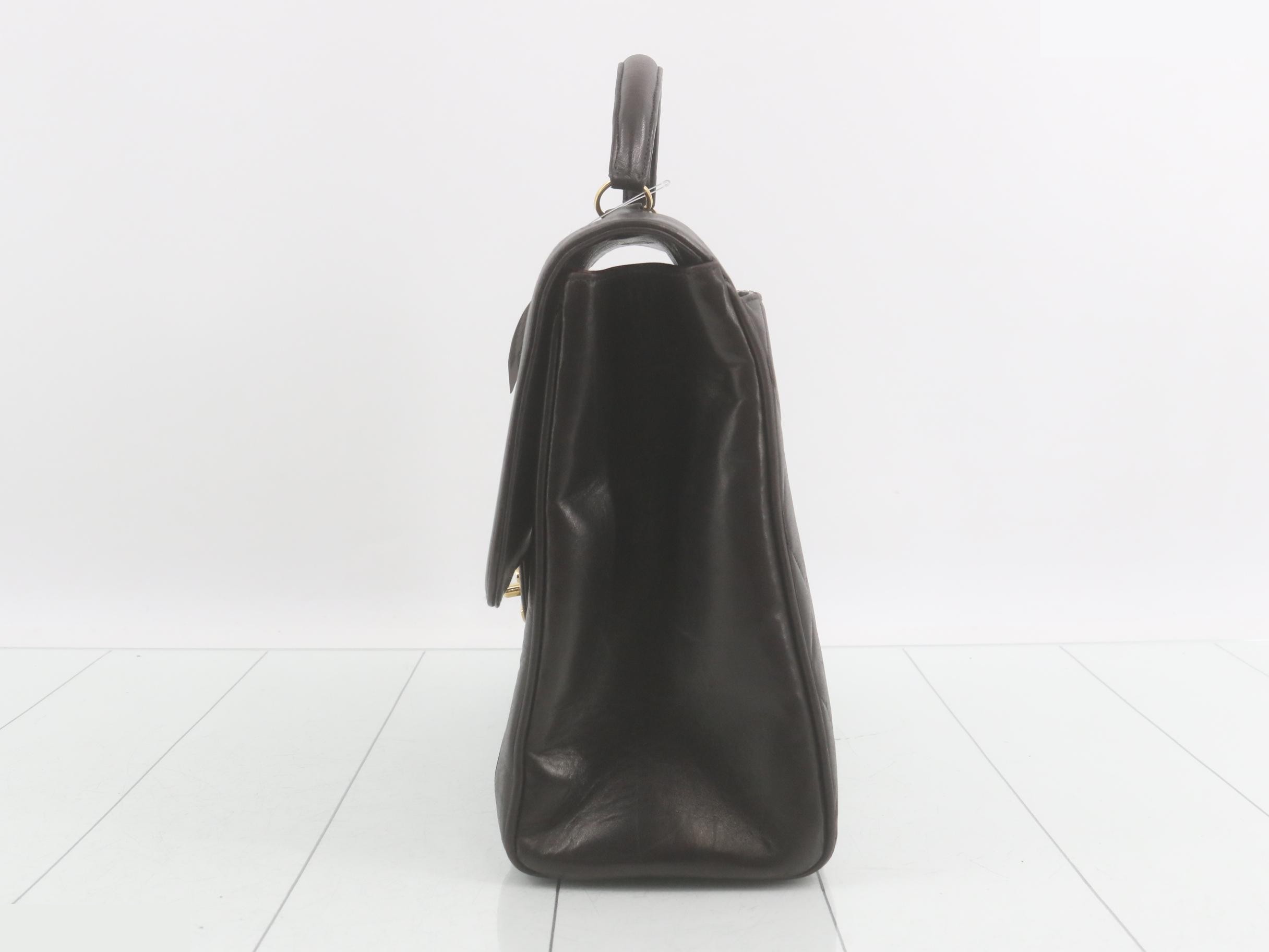Matelassé Lambskin Top Handle Coco Handbag — view 3