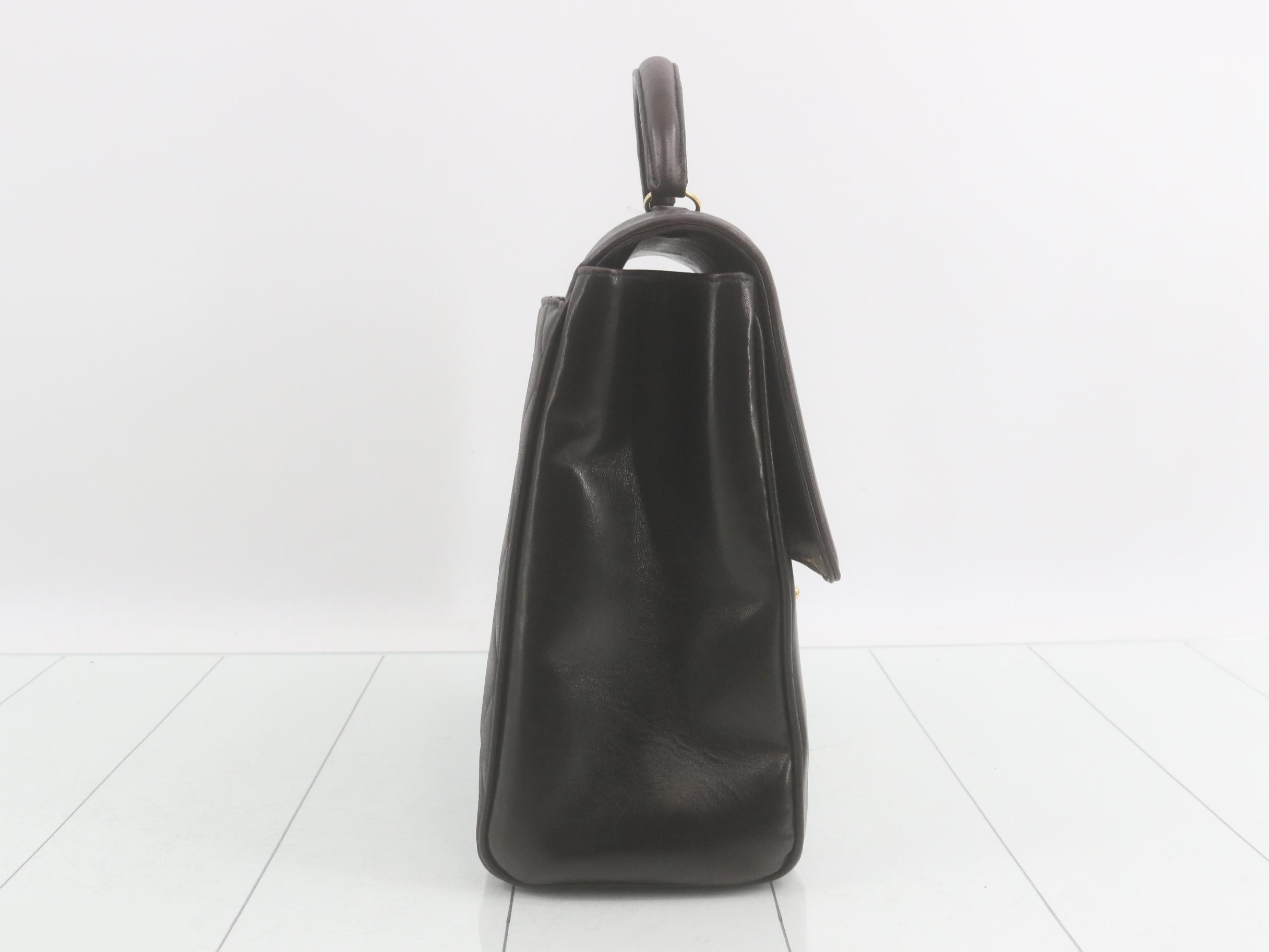 Matelassé Lambskin Top Handle Coco Handbag — view 4
