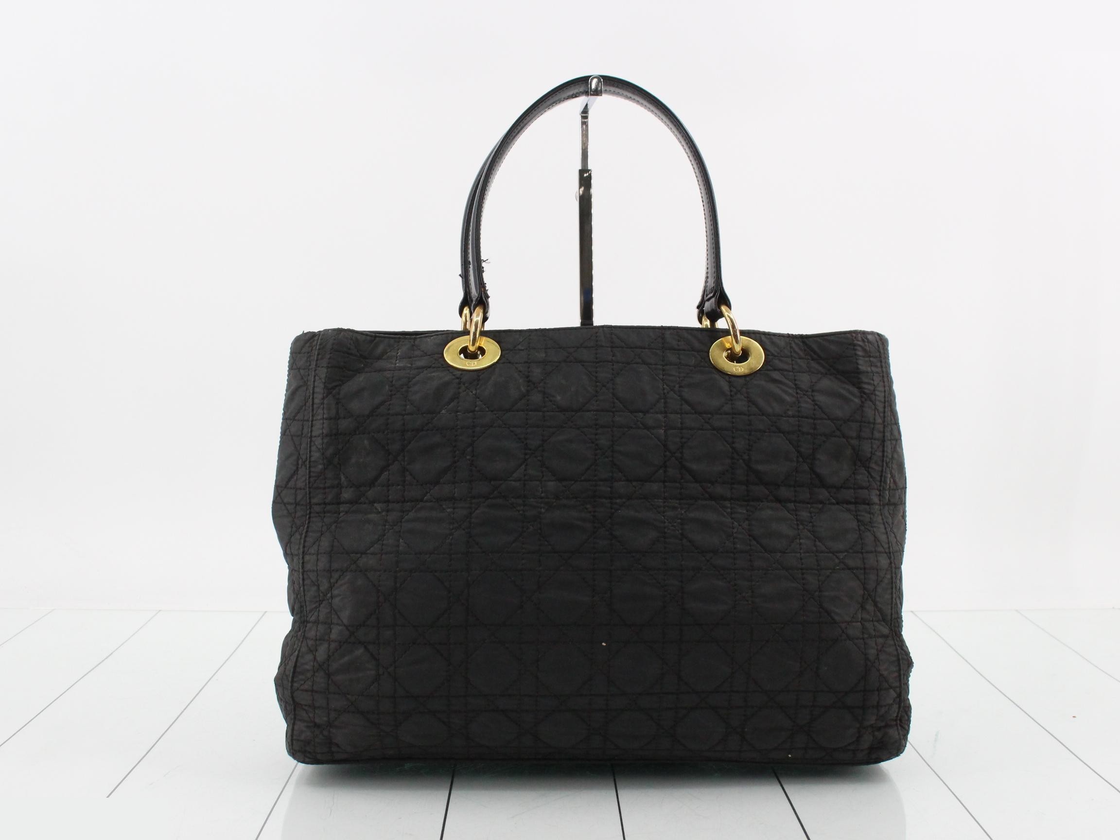 Cannage handbag, Noir — view 2