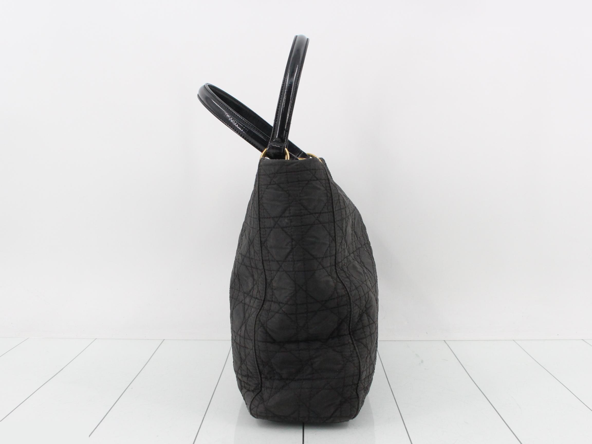 Cannage handbag, Noir — view 3