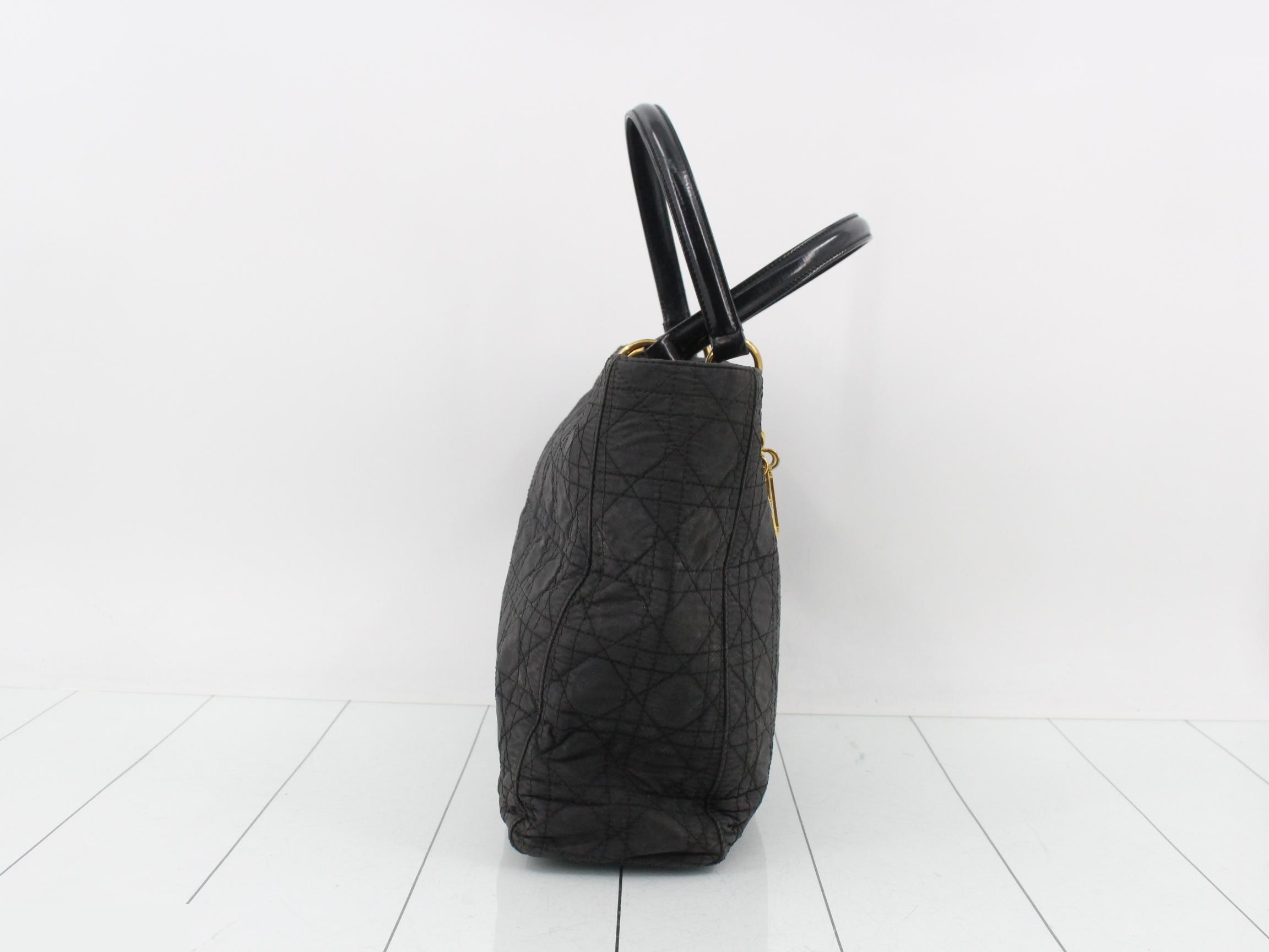 Cannage handbag, Noir — view 4