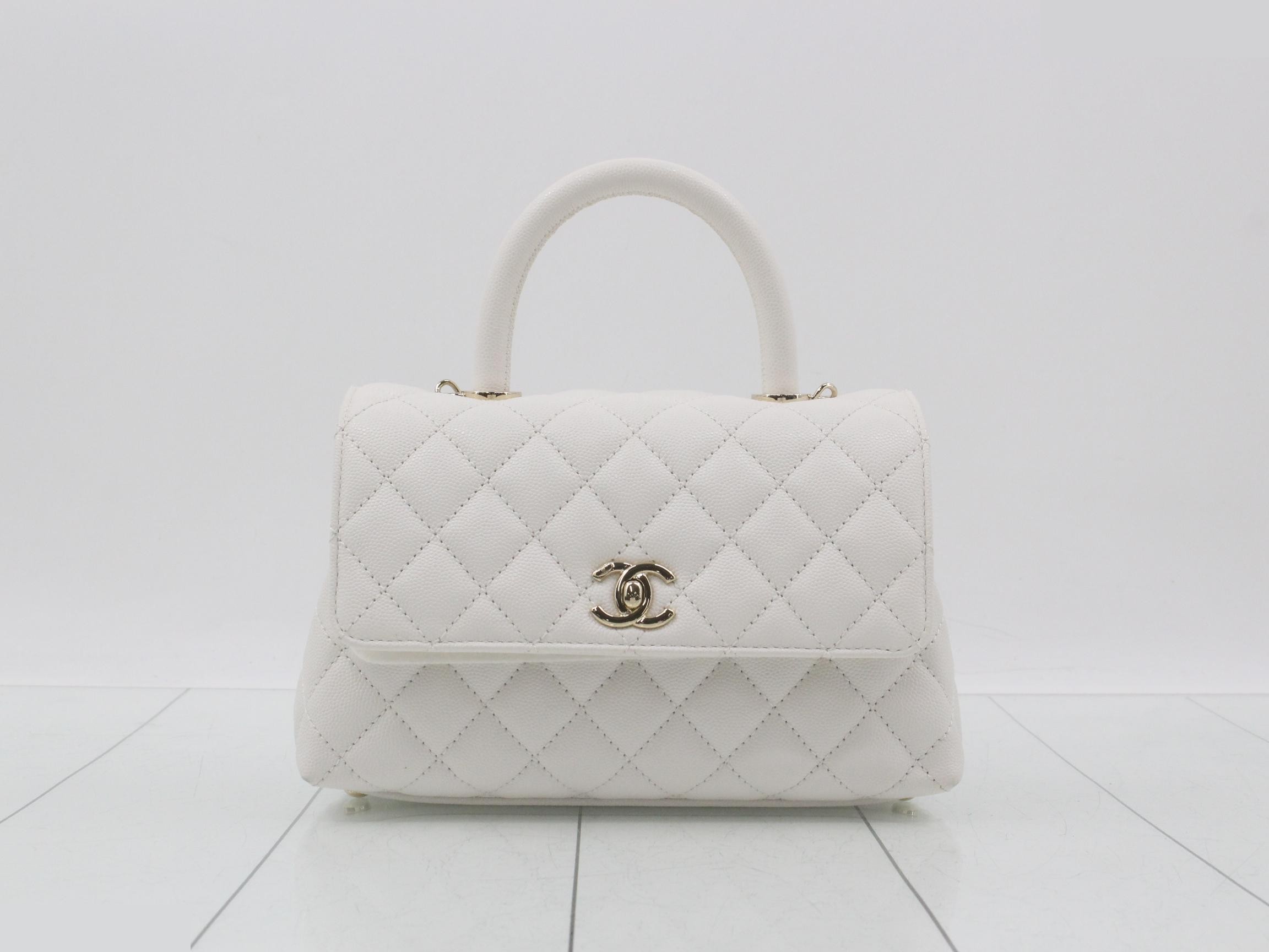Small top-handle flap bag / Matelassé / Coco Handle XS
