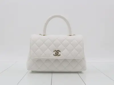 Small top-handle flap bag / Matelassé / Coco Handle XS