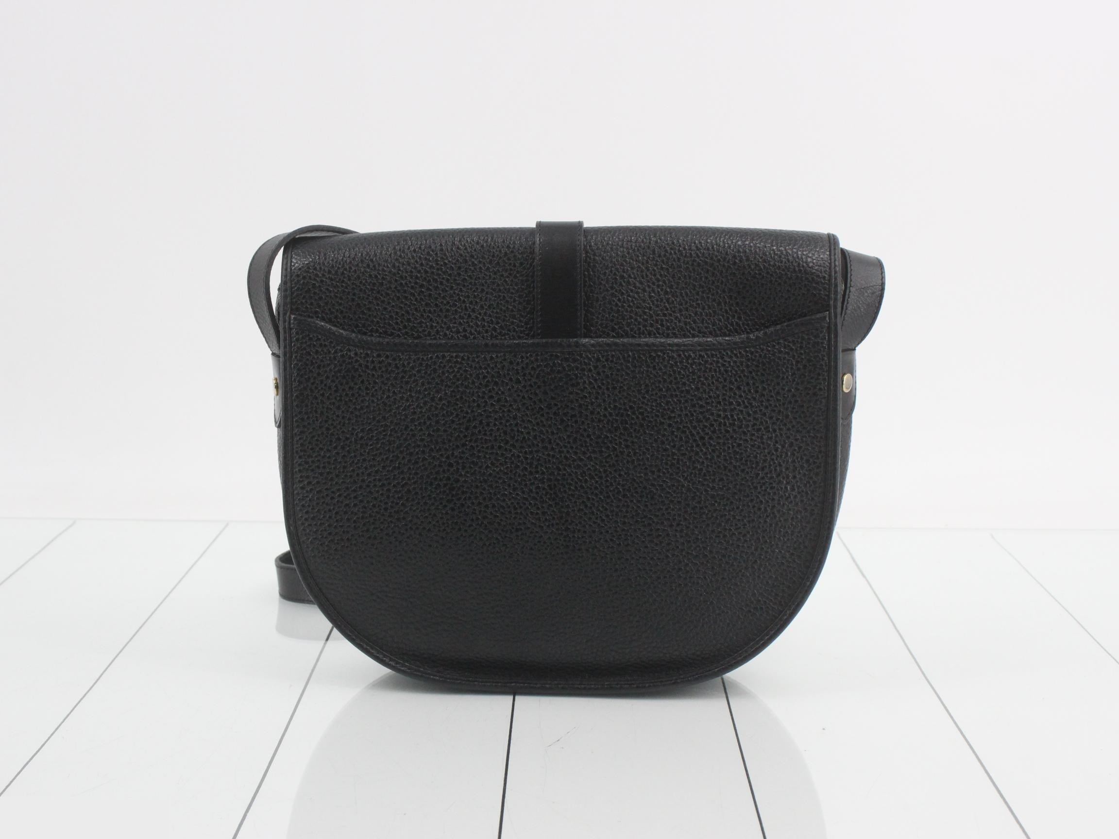 Shoulder bag, black leather — view 2