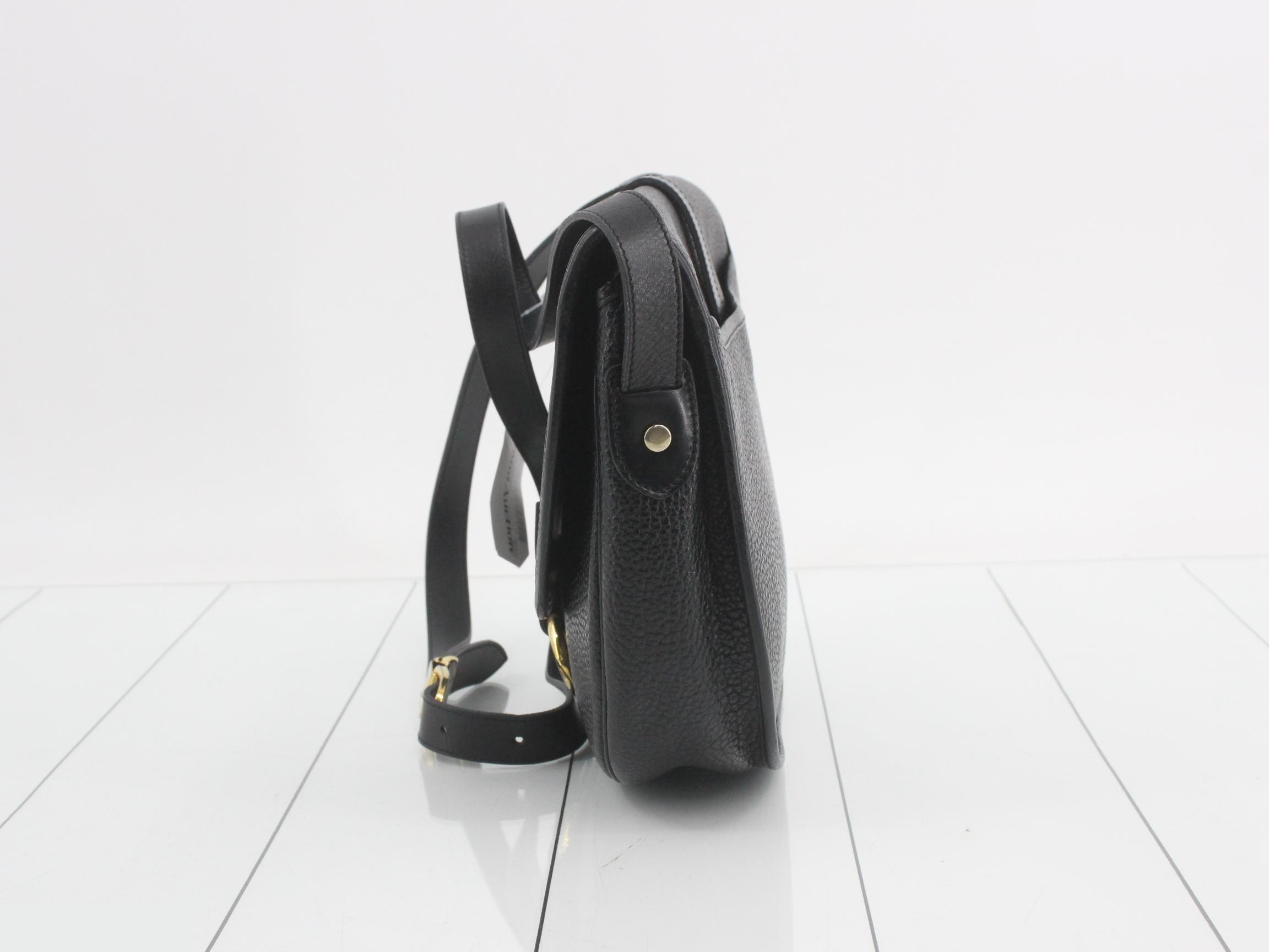 Shoulder bag, black leather — view 3