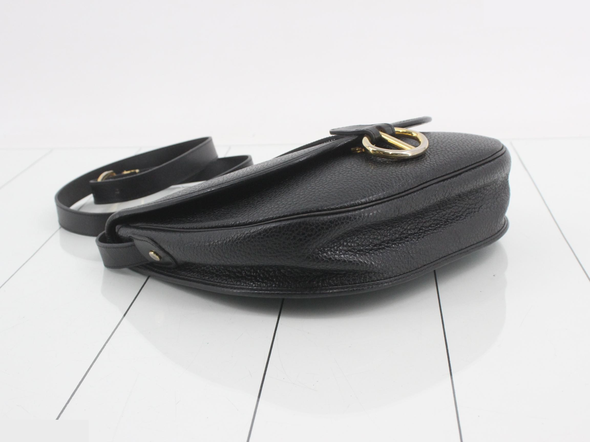 Shoulder bag, black leather — view 5