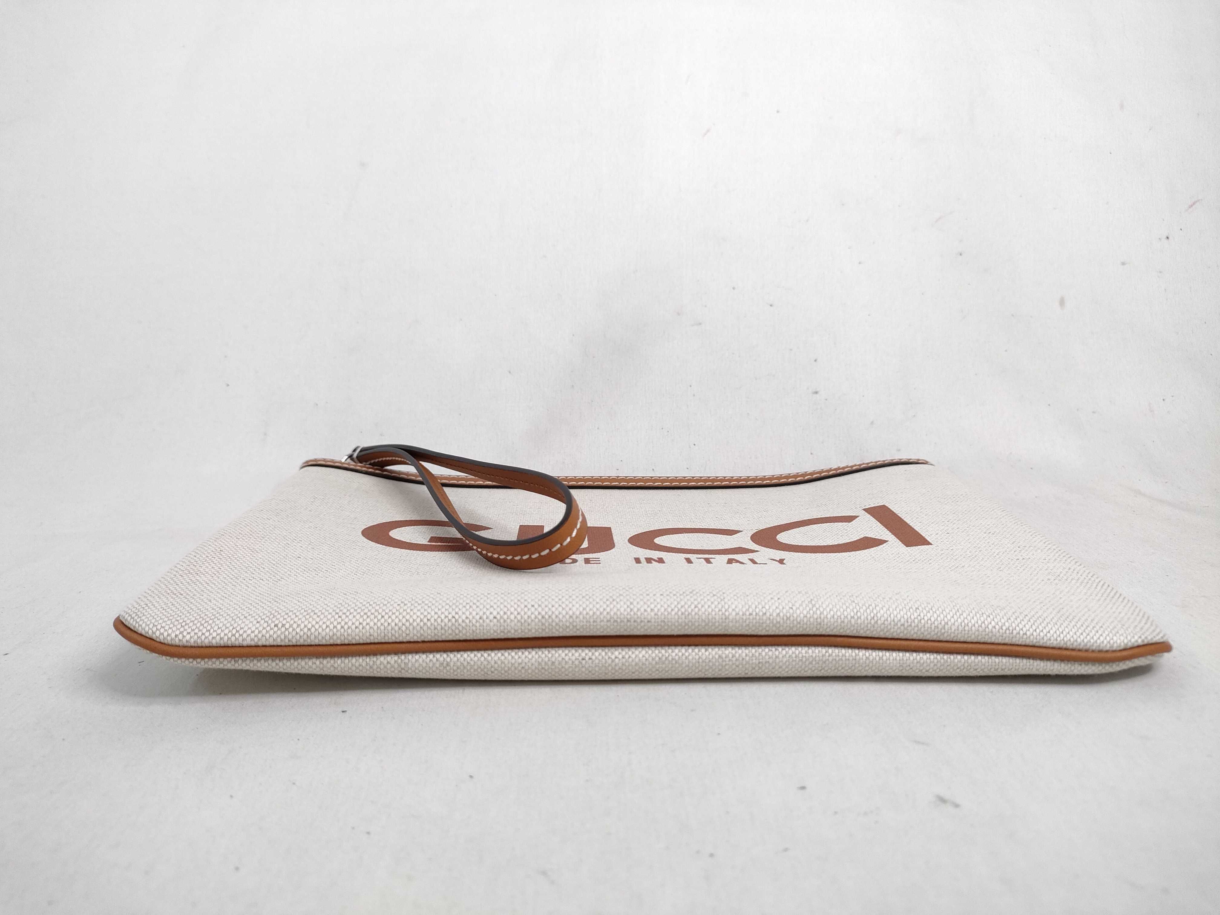 Unused Clutch Bag with Logo Print — view 4