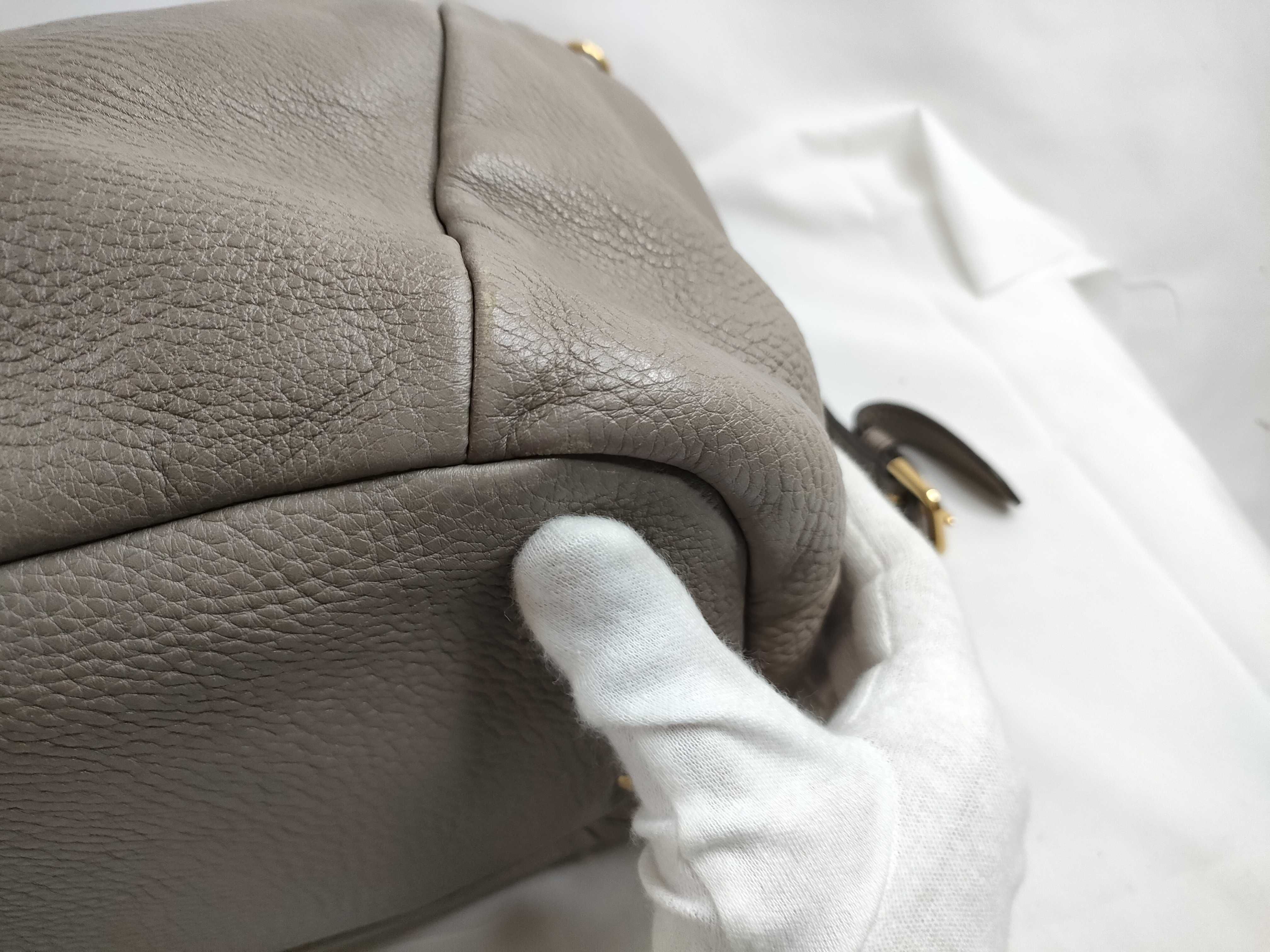 Tote Bag / Leather / Beige — view 5