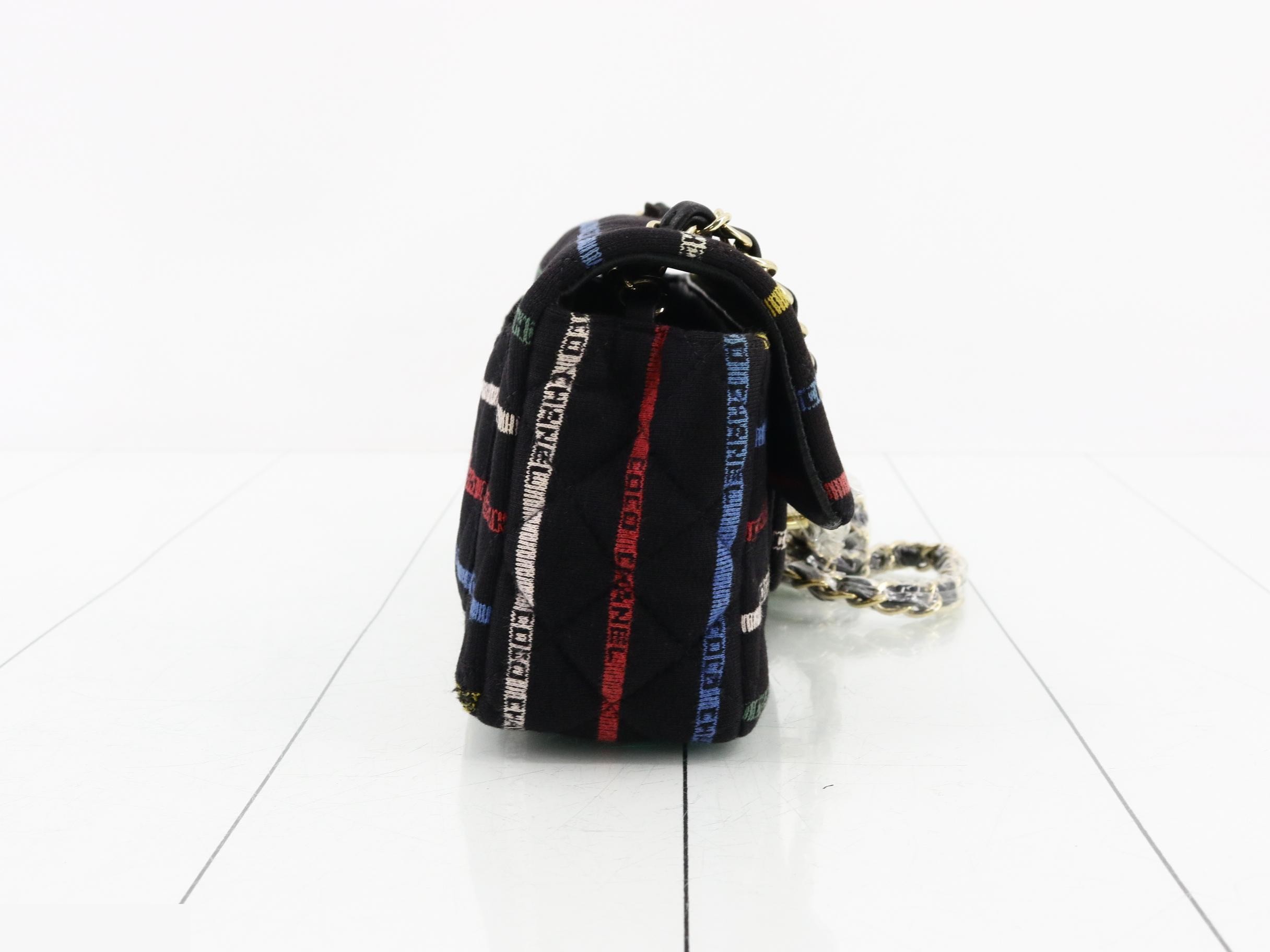 Fabric Mini Matelassé Chain Shoulder Bag — view 4