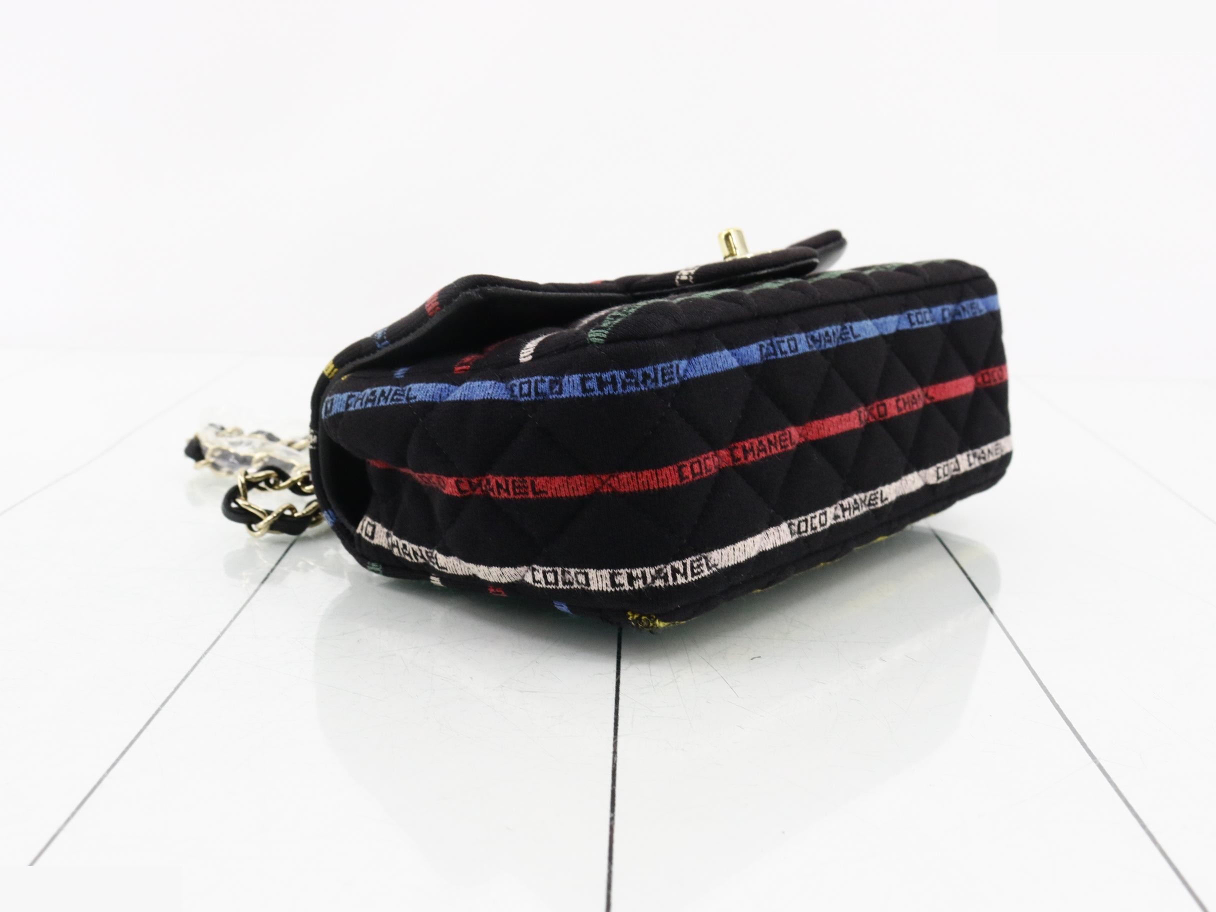 Fabric Mini Matelassé Chain Shoulder Bag — view 5
