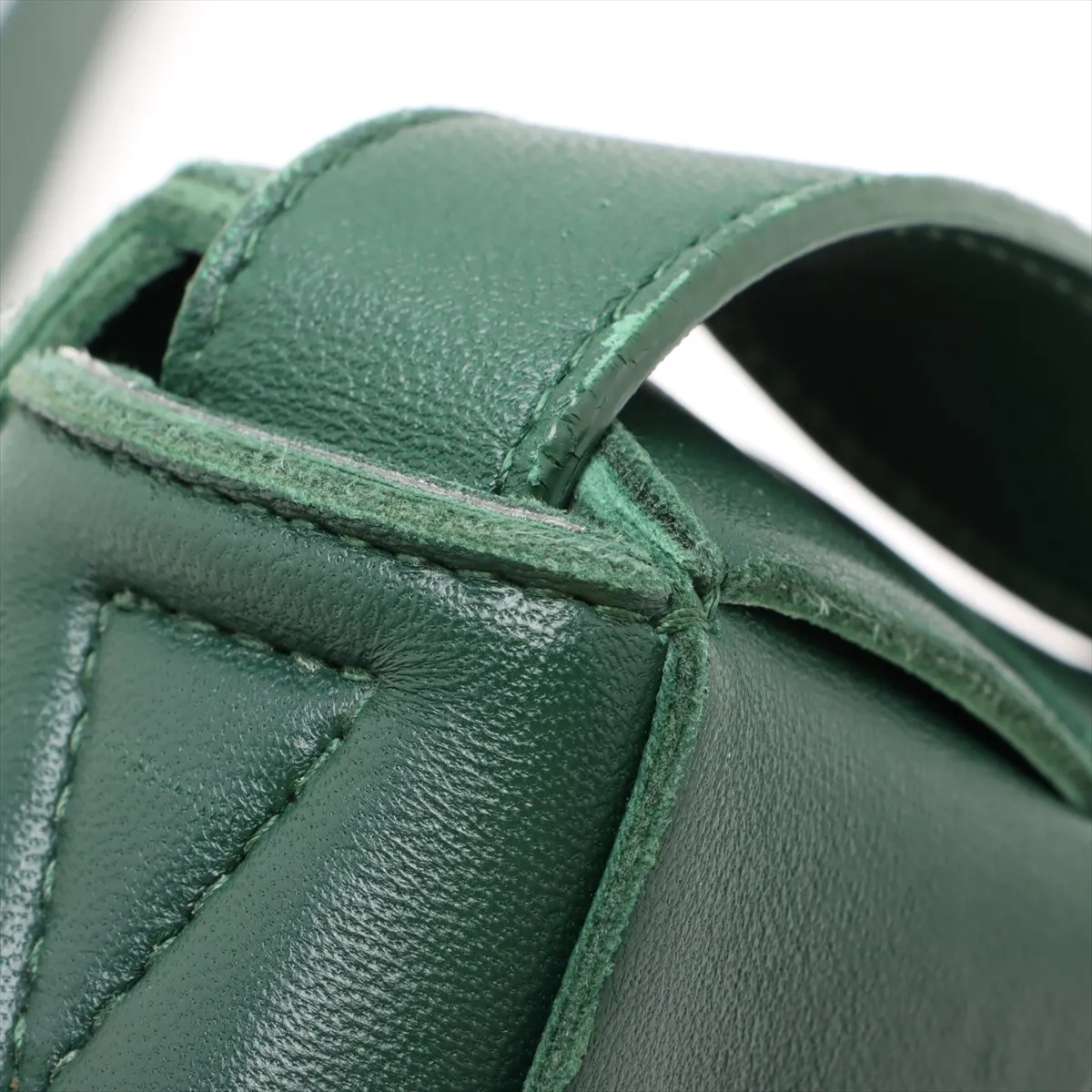 Maxi Intrecciato Cassette Leather Shoulder Bag, Green — view 14