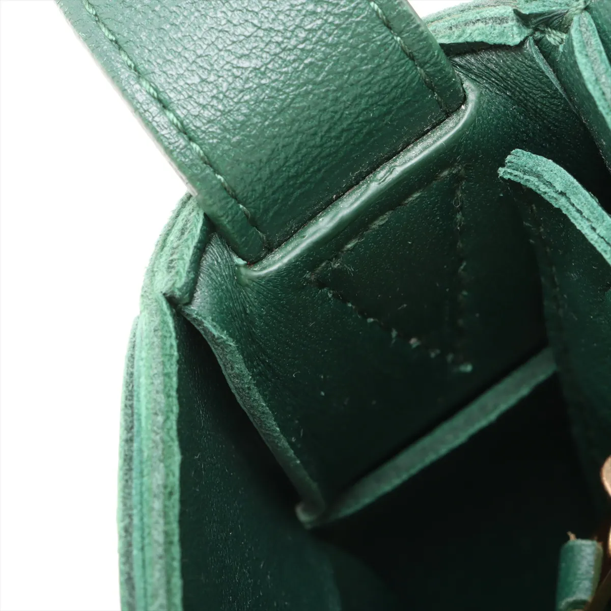 Maxi Intrecciato Cassette Leather Shoulder Bag, Green — view 15