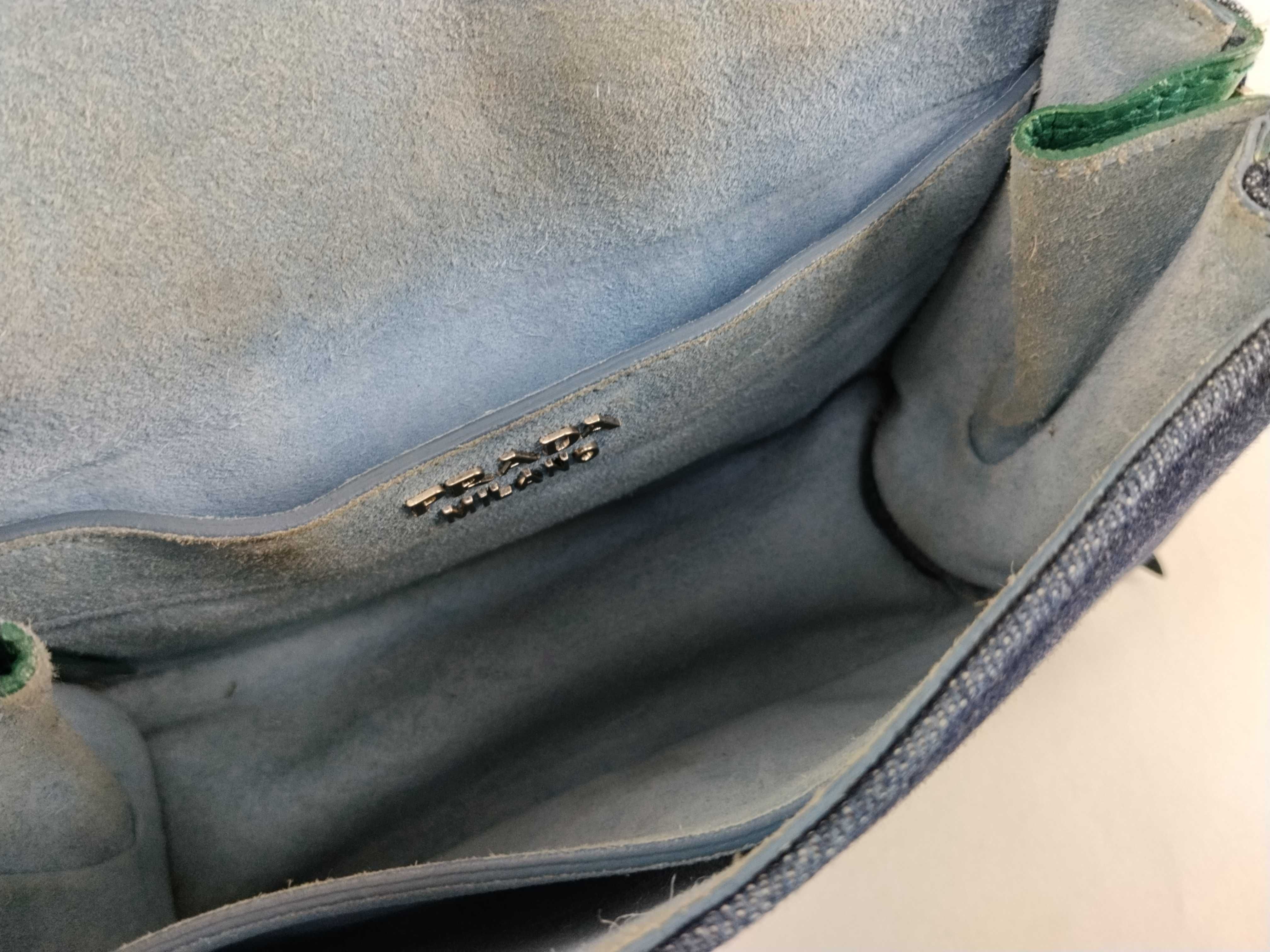 shoulder bag, denim green shoulder bag — view 11