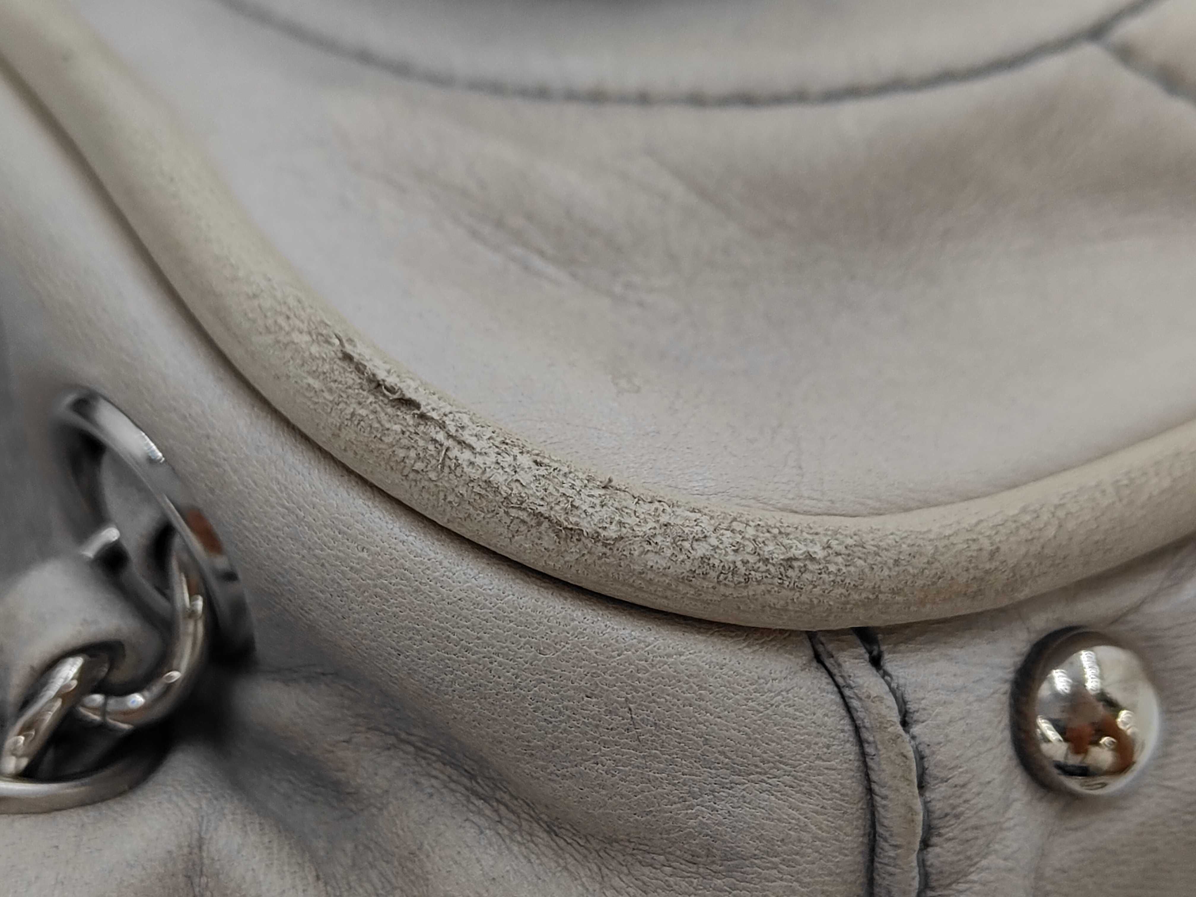 Chain Shoulder Bag, Coco Mark, Leather, Gray Bag — view 4