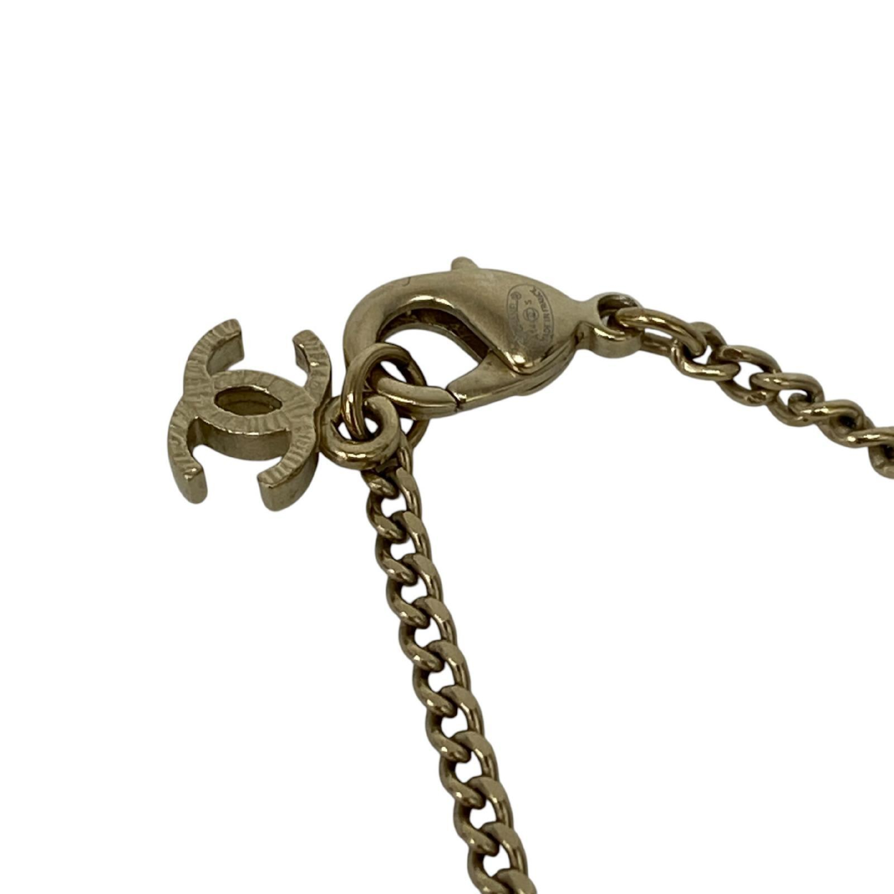 【*Shipped from: Hong Kong*】CHANEL ( ) Gold-colored Metal/Faux Pearl Coco Mark Necklace A14S Necklace — view 9