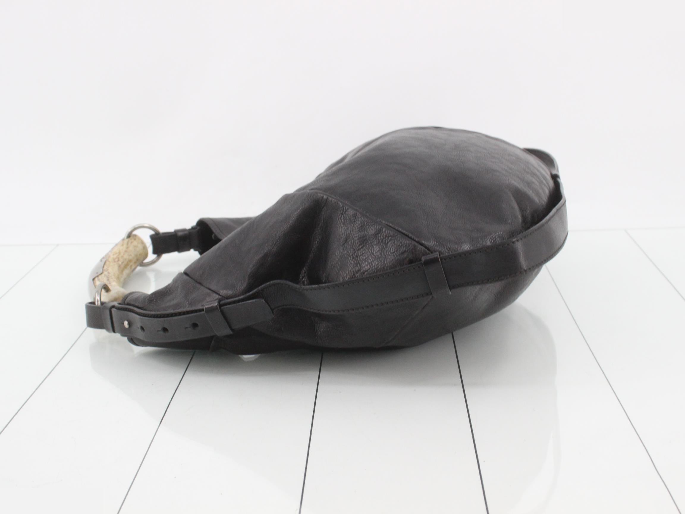 Mombasa One-Shoulder Bag, Leather, Black — view 4