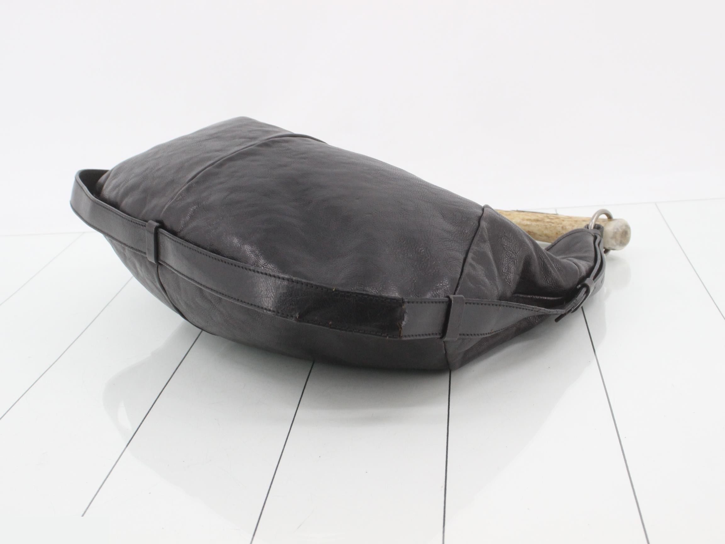 Mombasa One-Shoulder Bag, Leather, Black — view 6