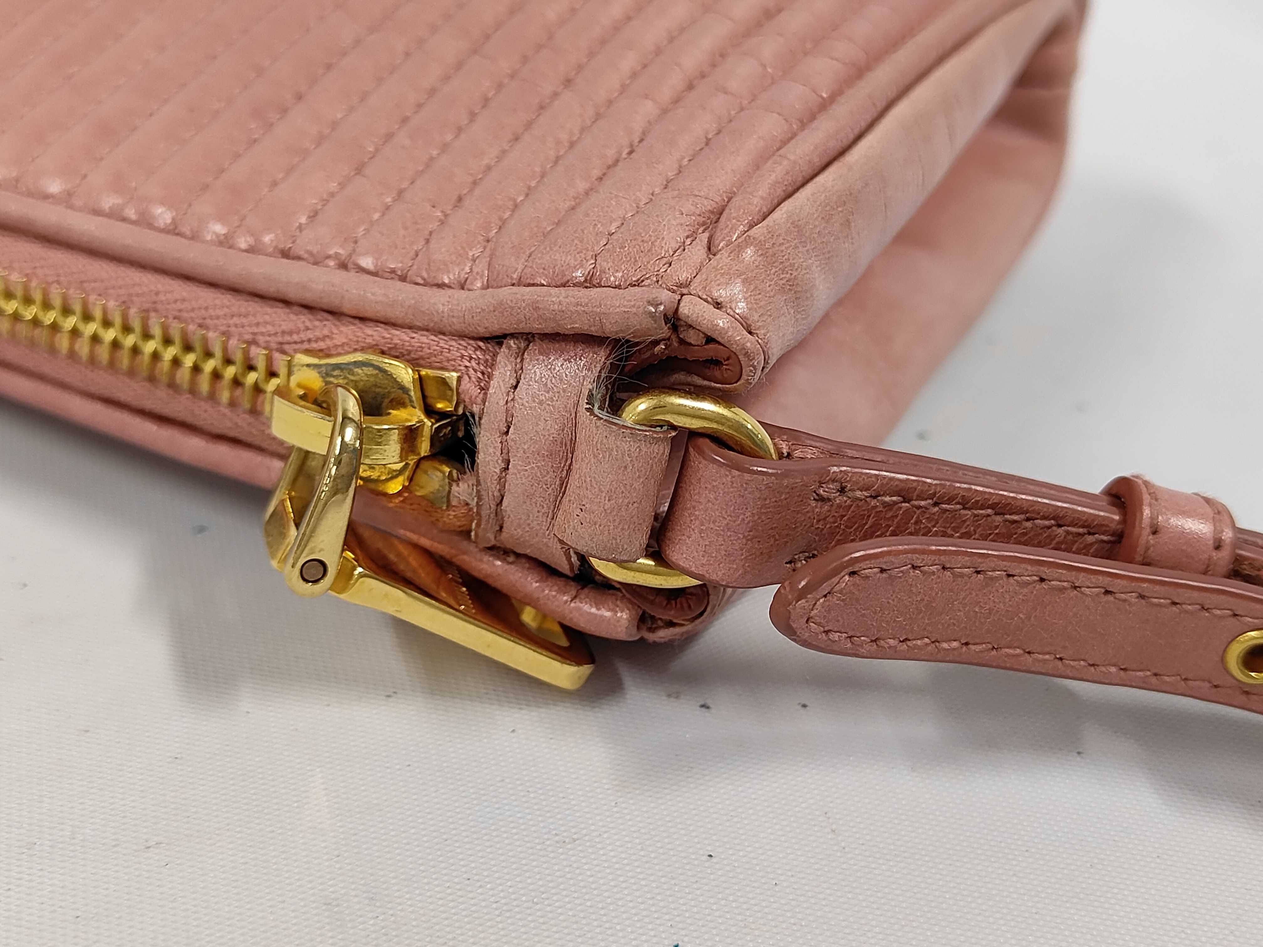 5N1455 Vitello Shine Clutch Bag, Leather, Pink Clutch Bag — view 6