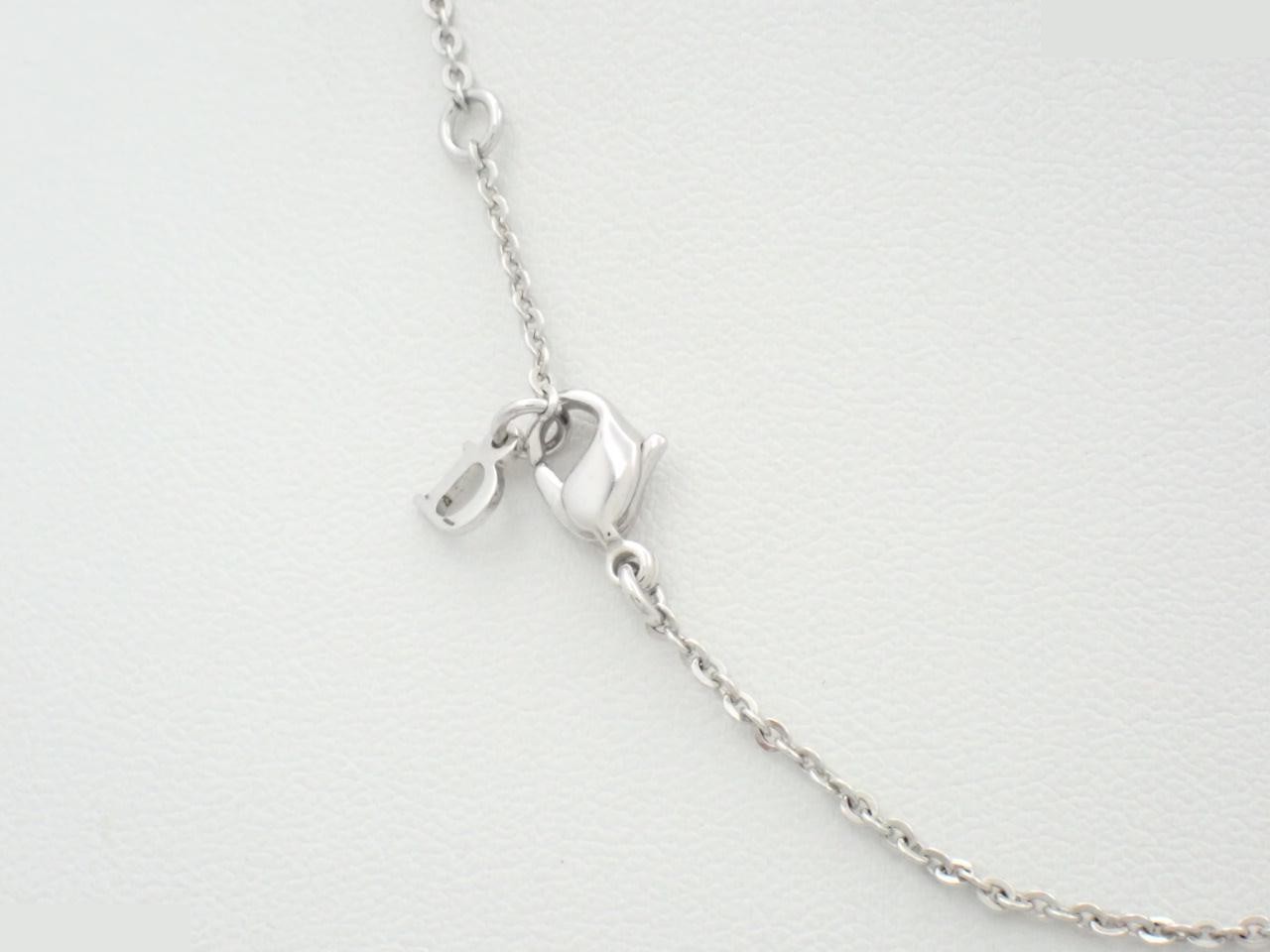necklace, silver, rhinestones, chain approximately 38cm — view 2