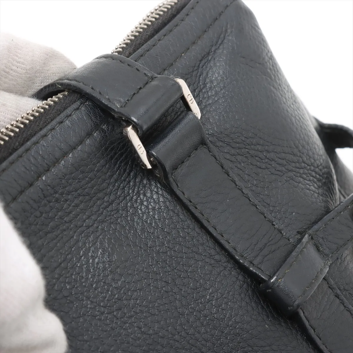 Logo Leather Handbag Black — view 13