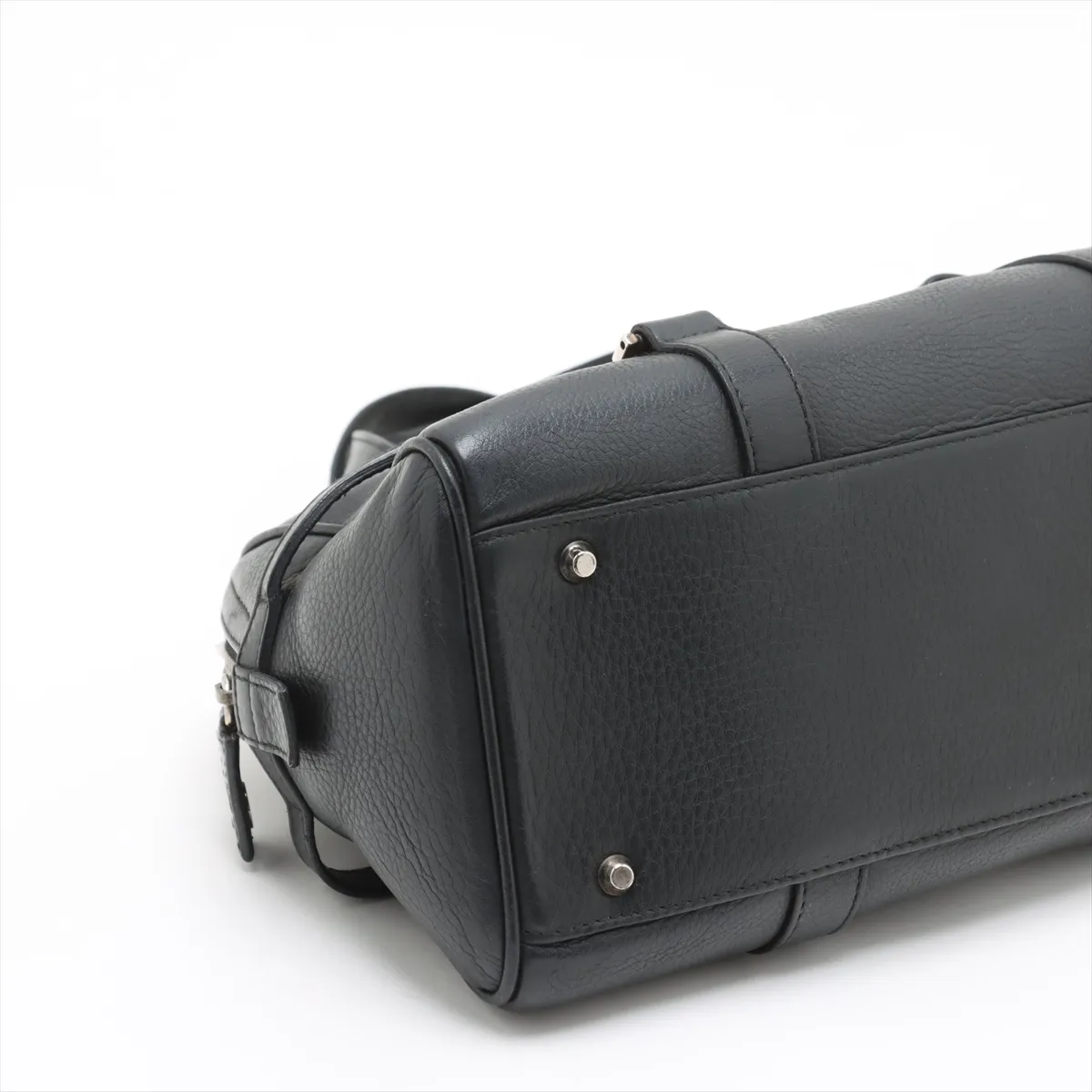 Logo Leather Handbag Black — view 4