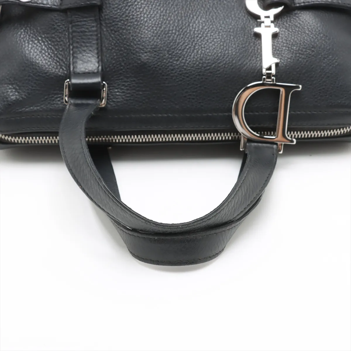 Logo Leather Handbag Black — view 5
