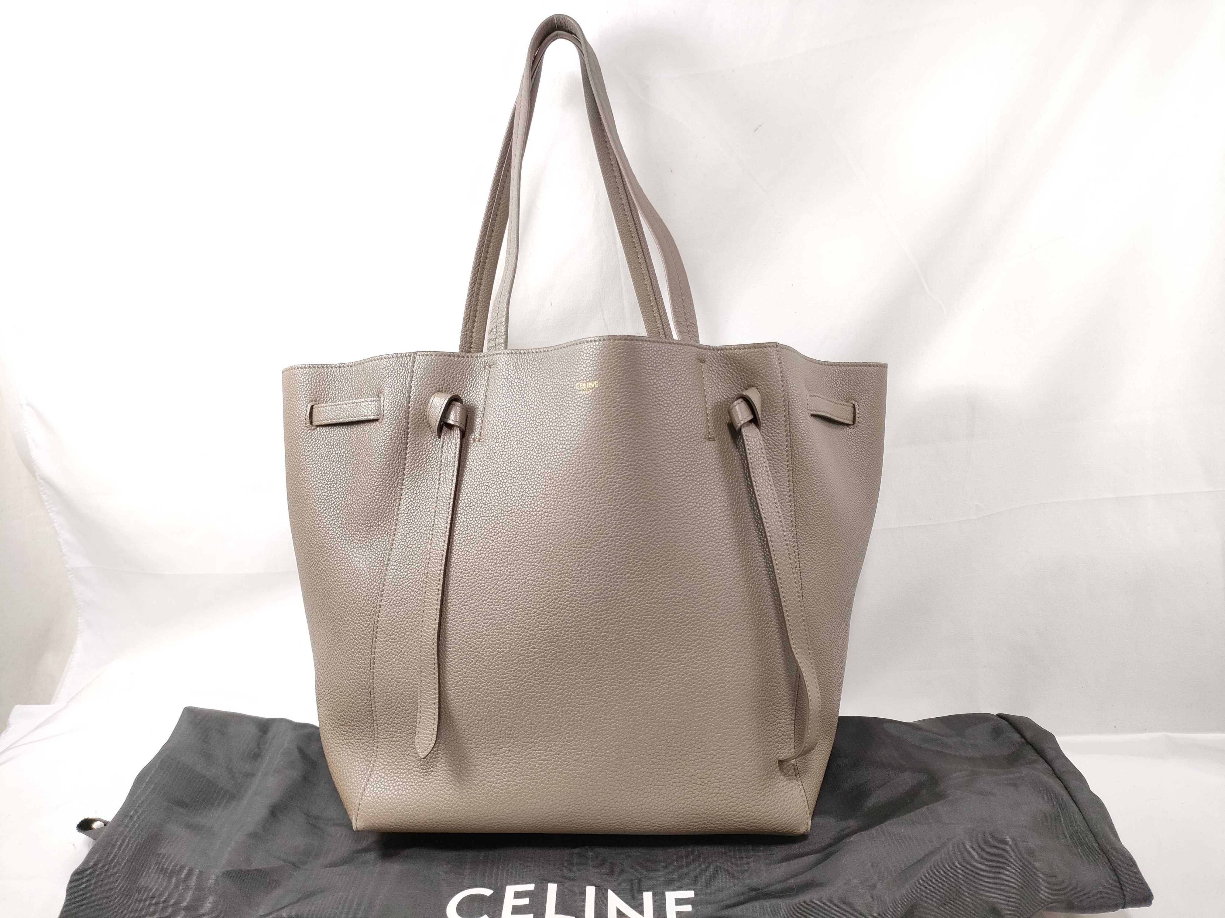 Cabas Phantom Leather Tote Bag, Black Tote Bag
