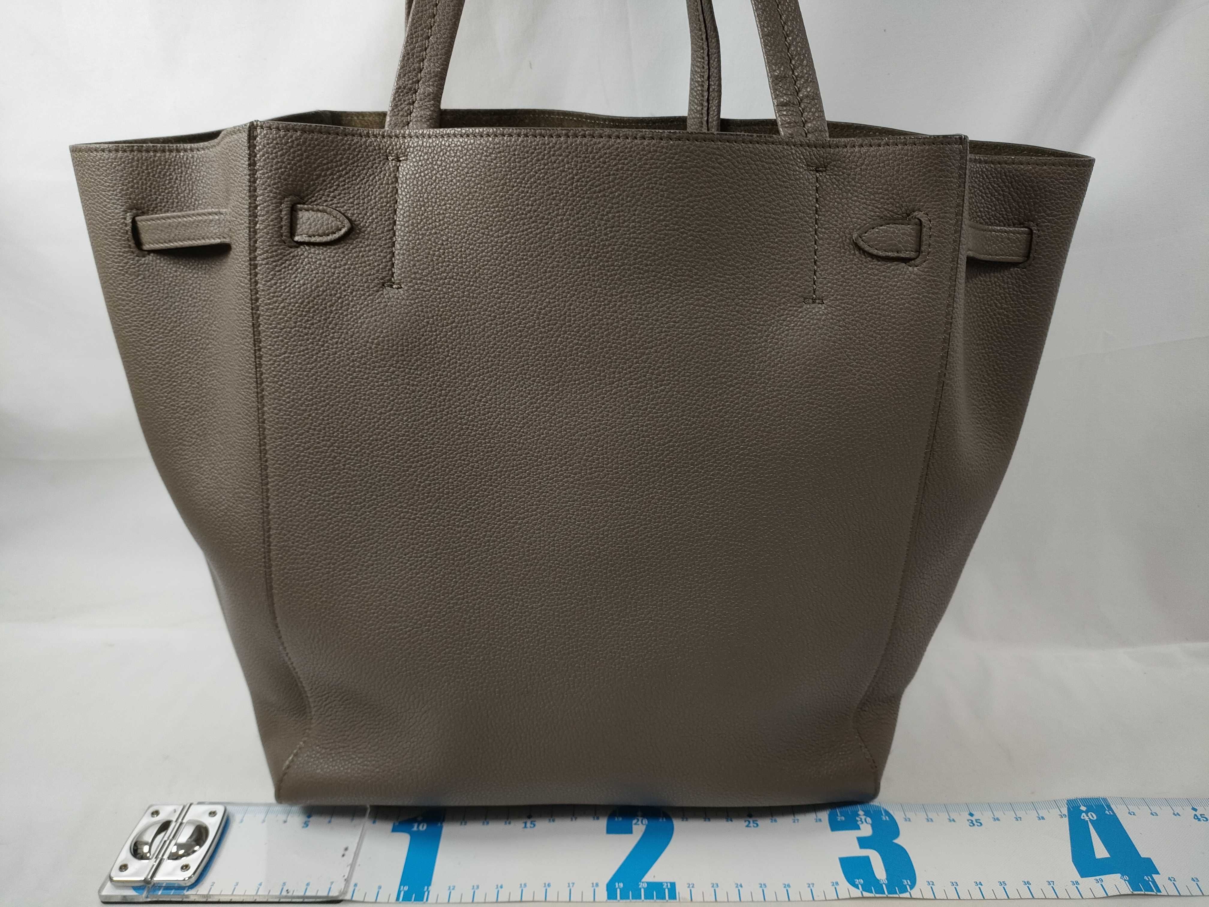 Cabas Phantom Leather Tote Bag, Black Tote Bag — view 2
