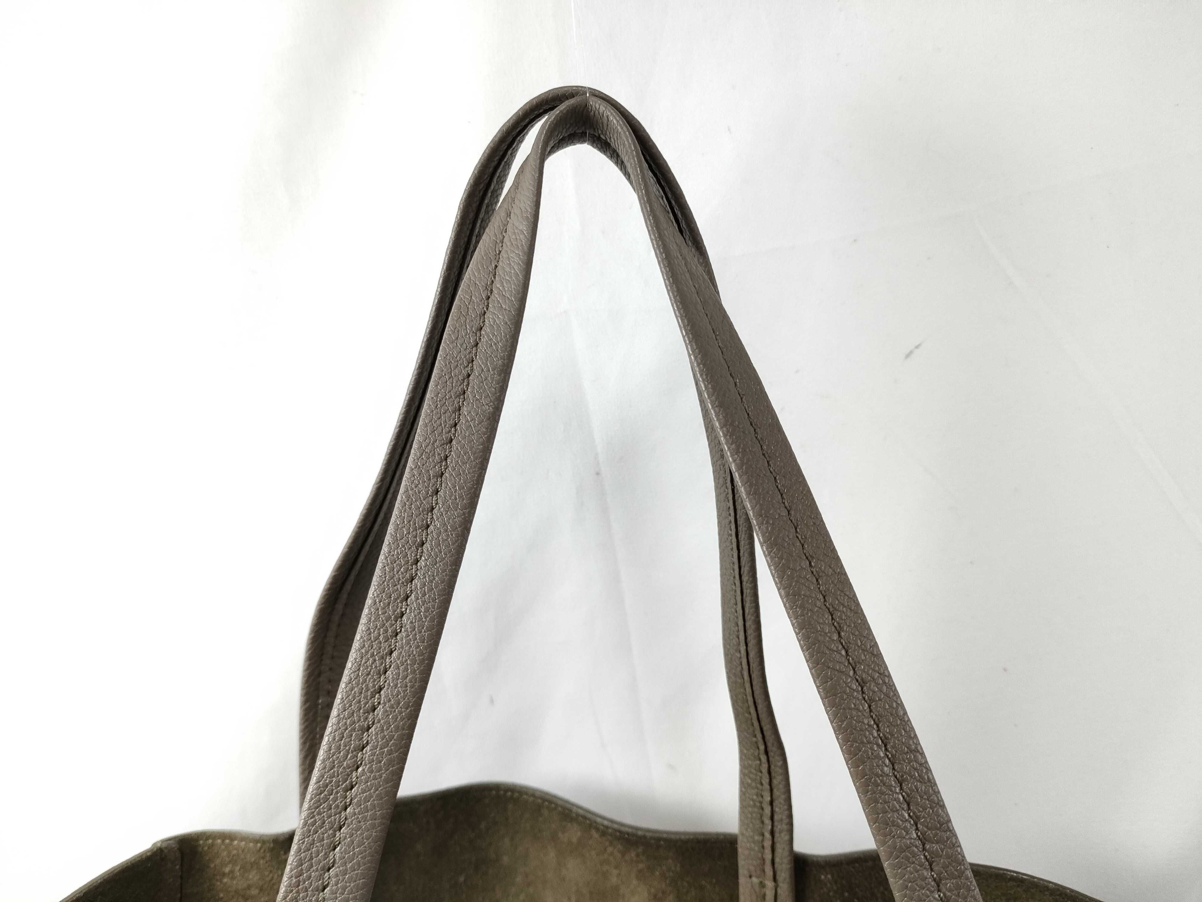 Cabas Phantom Leather Tote Bag, Black Tote Bag — view 3