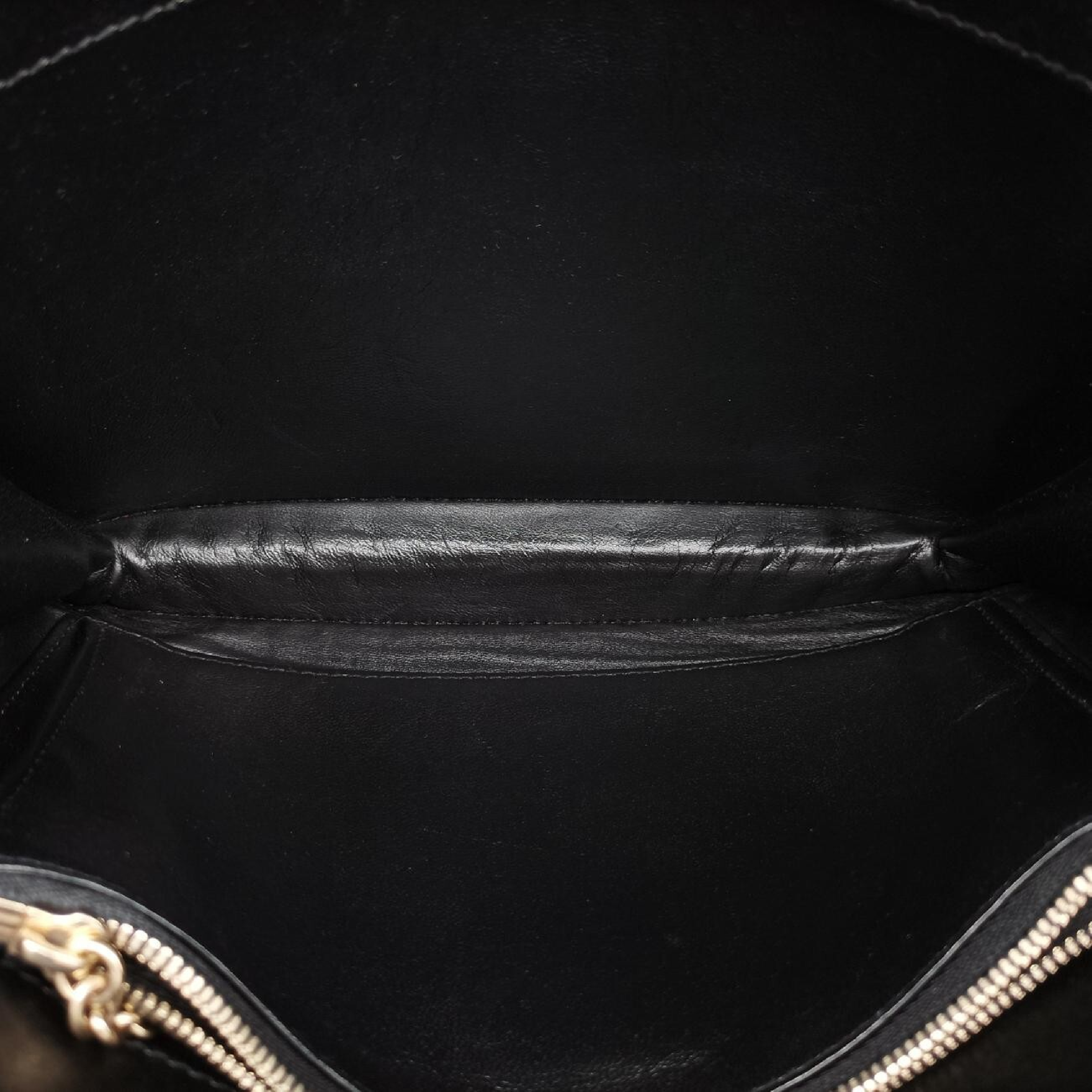 Interlocking 1973 Flap Black Leather Shoulder Bag 277522 E010257779 — view 6