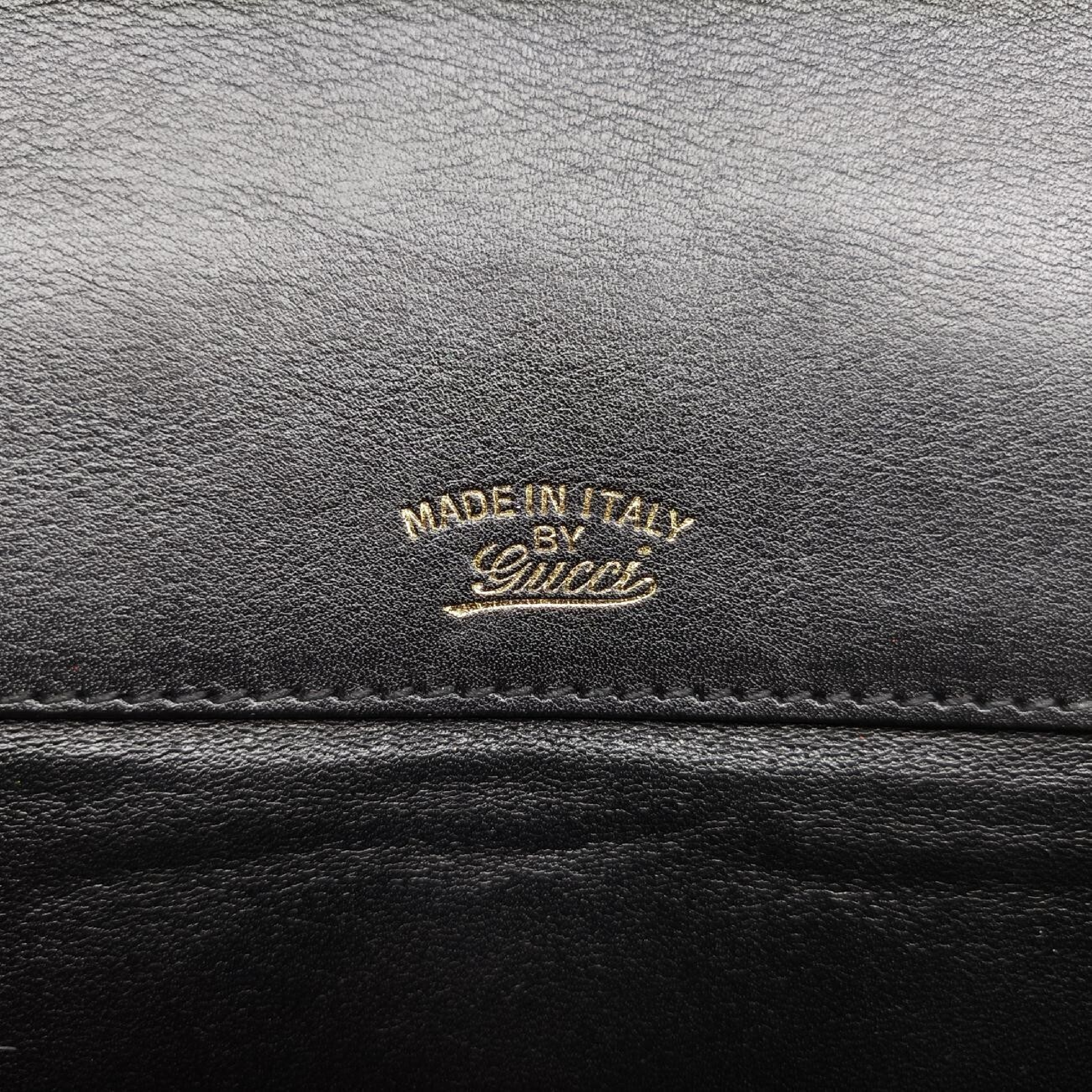 Interlocking 1973 Flap Black Leather Shoulder Bag 277522 E010257779 — view 7