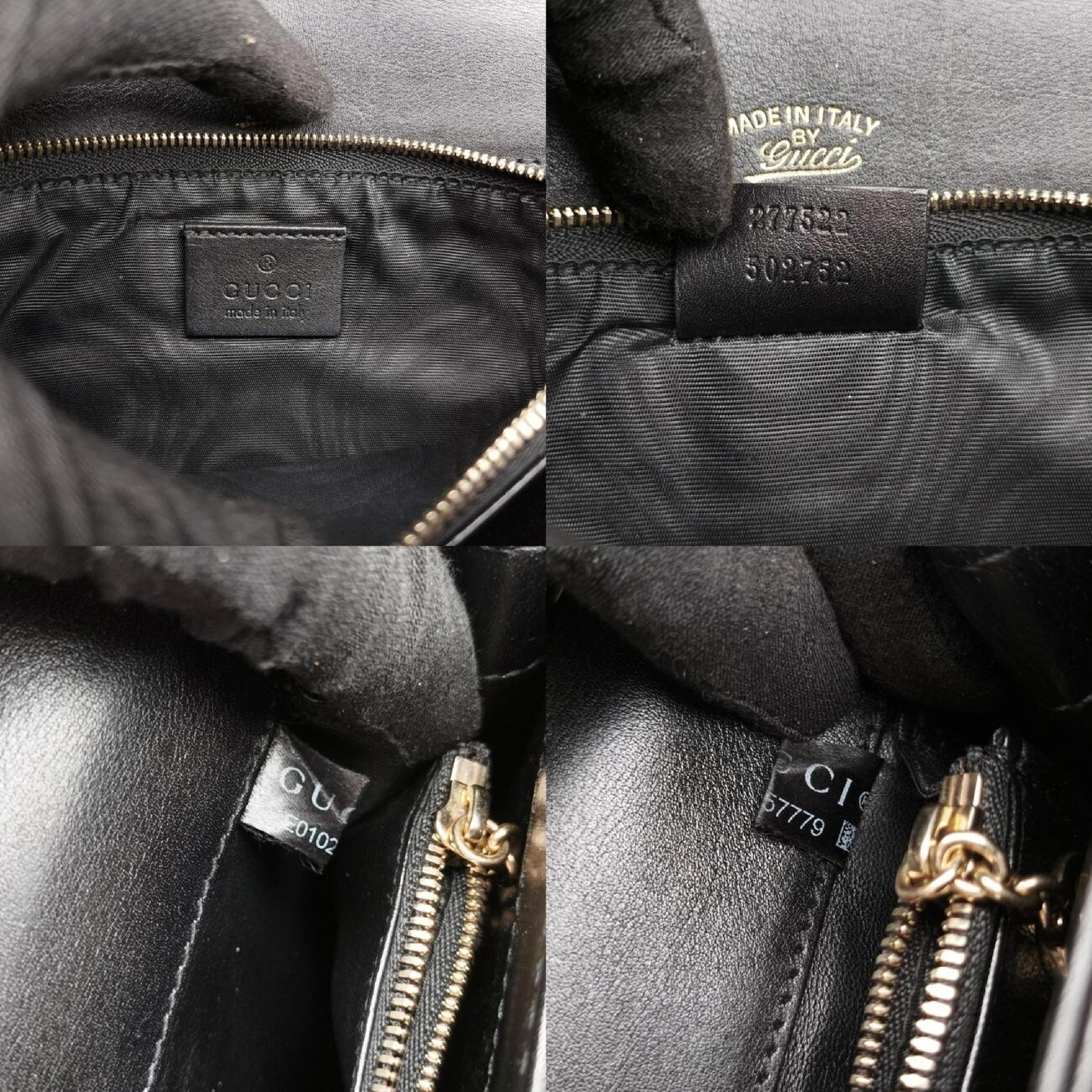 Interlocking 1973 Flap Black Leather Shoulder Bag 277522 E010257779 — view 8
