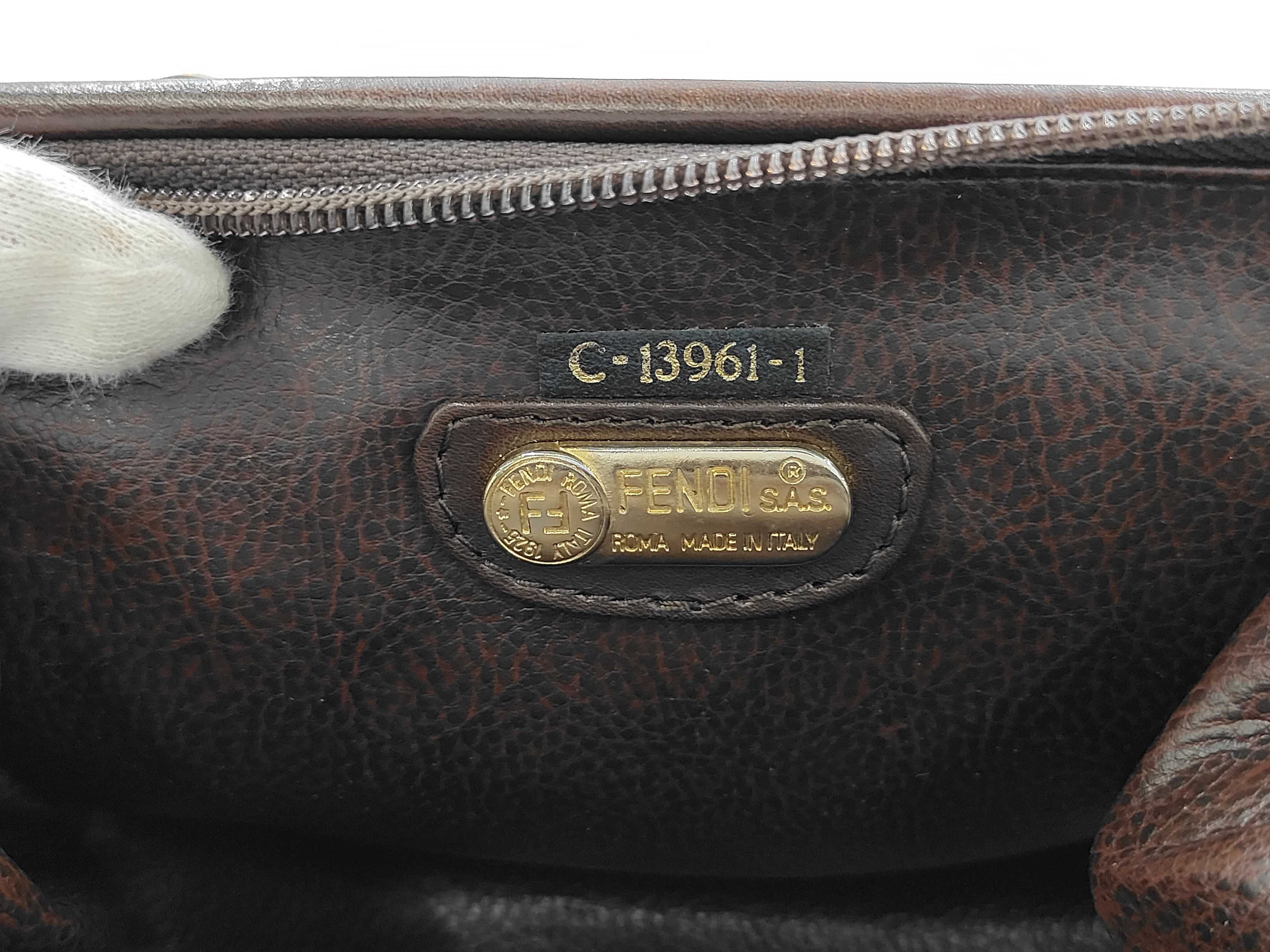 Leather Mini 2-Way Brown Handbag — view 11